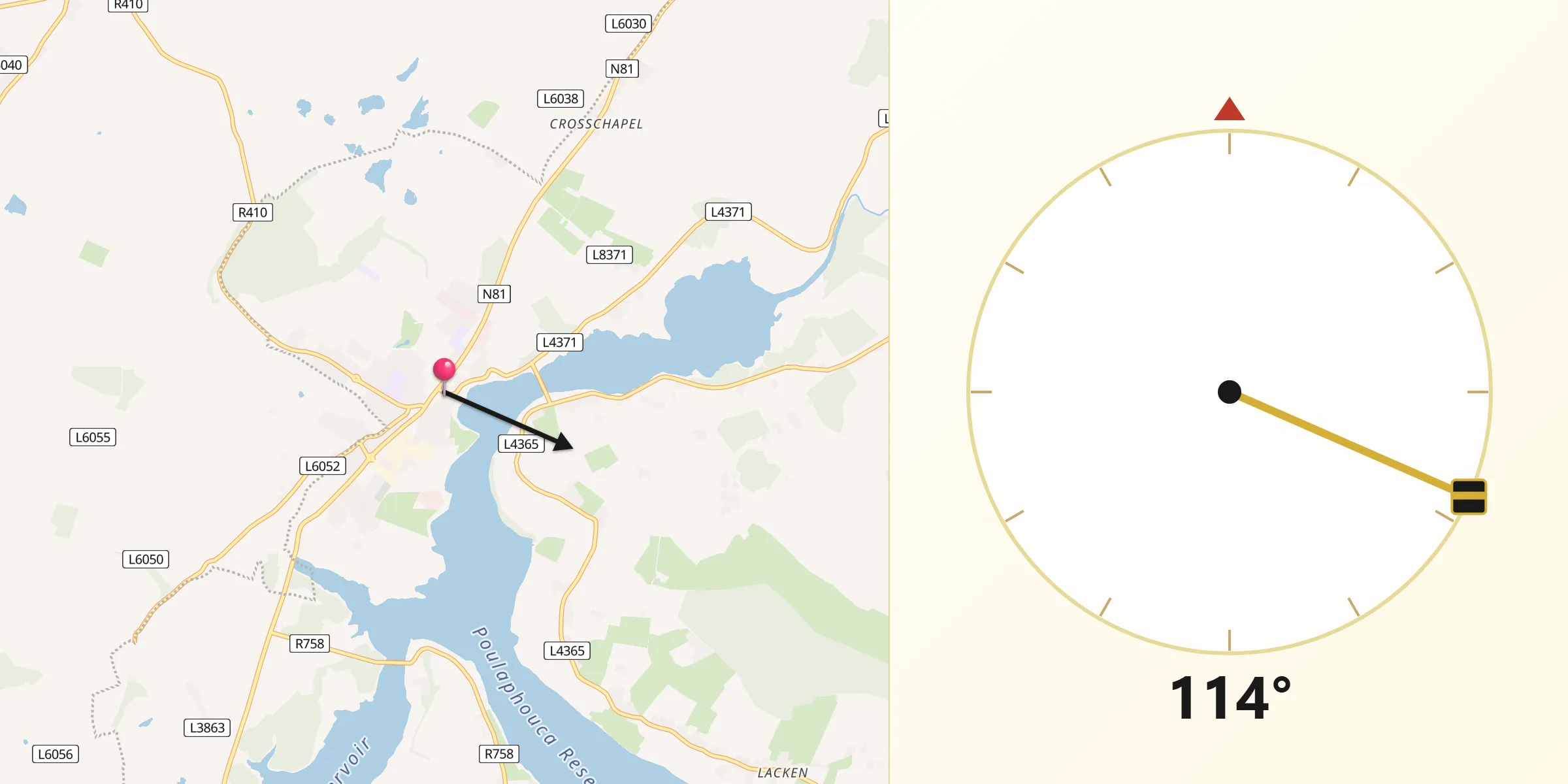 Qibla Direction from Blessington