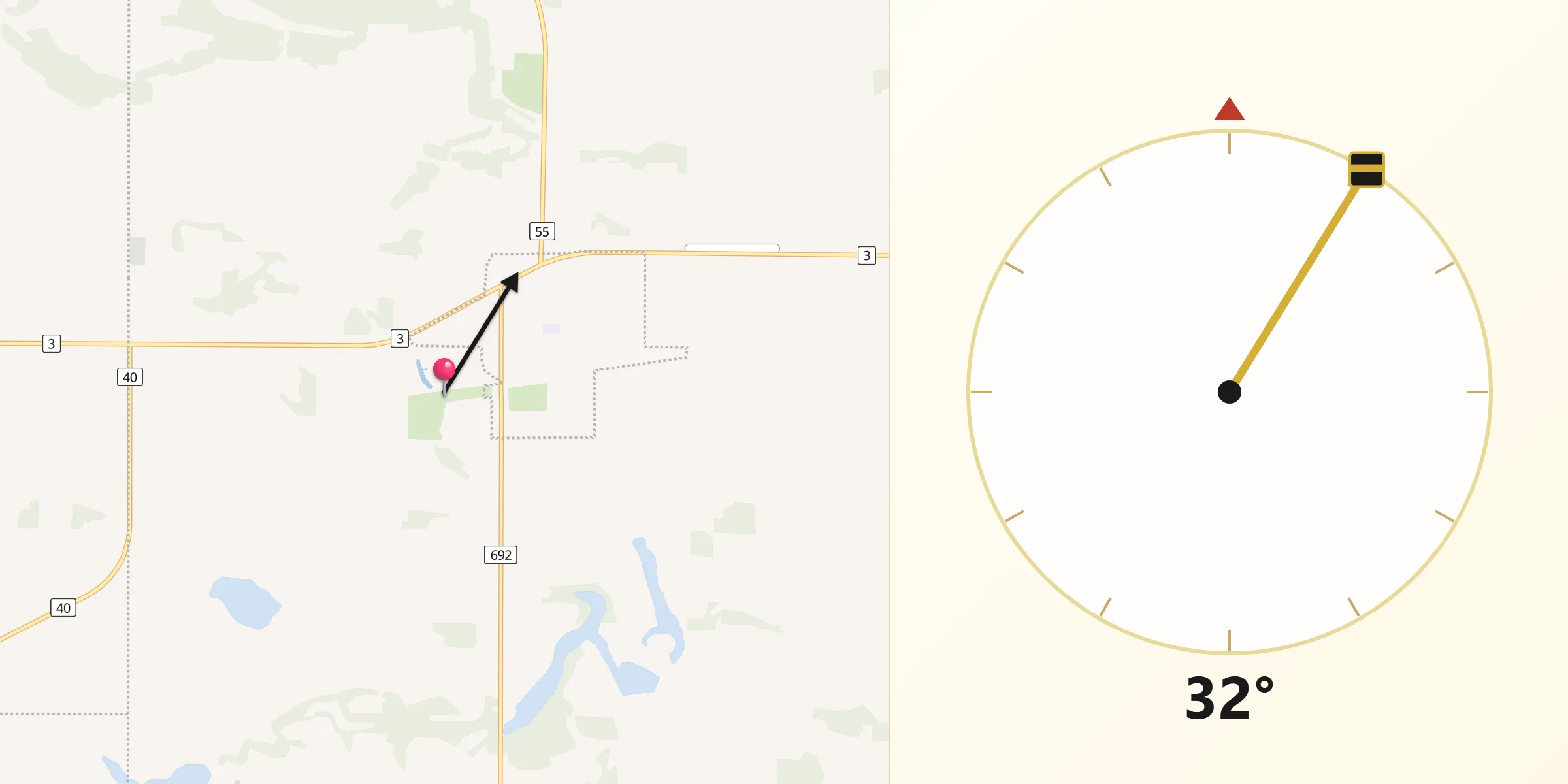 Qibla Direction from Shellbrook