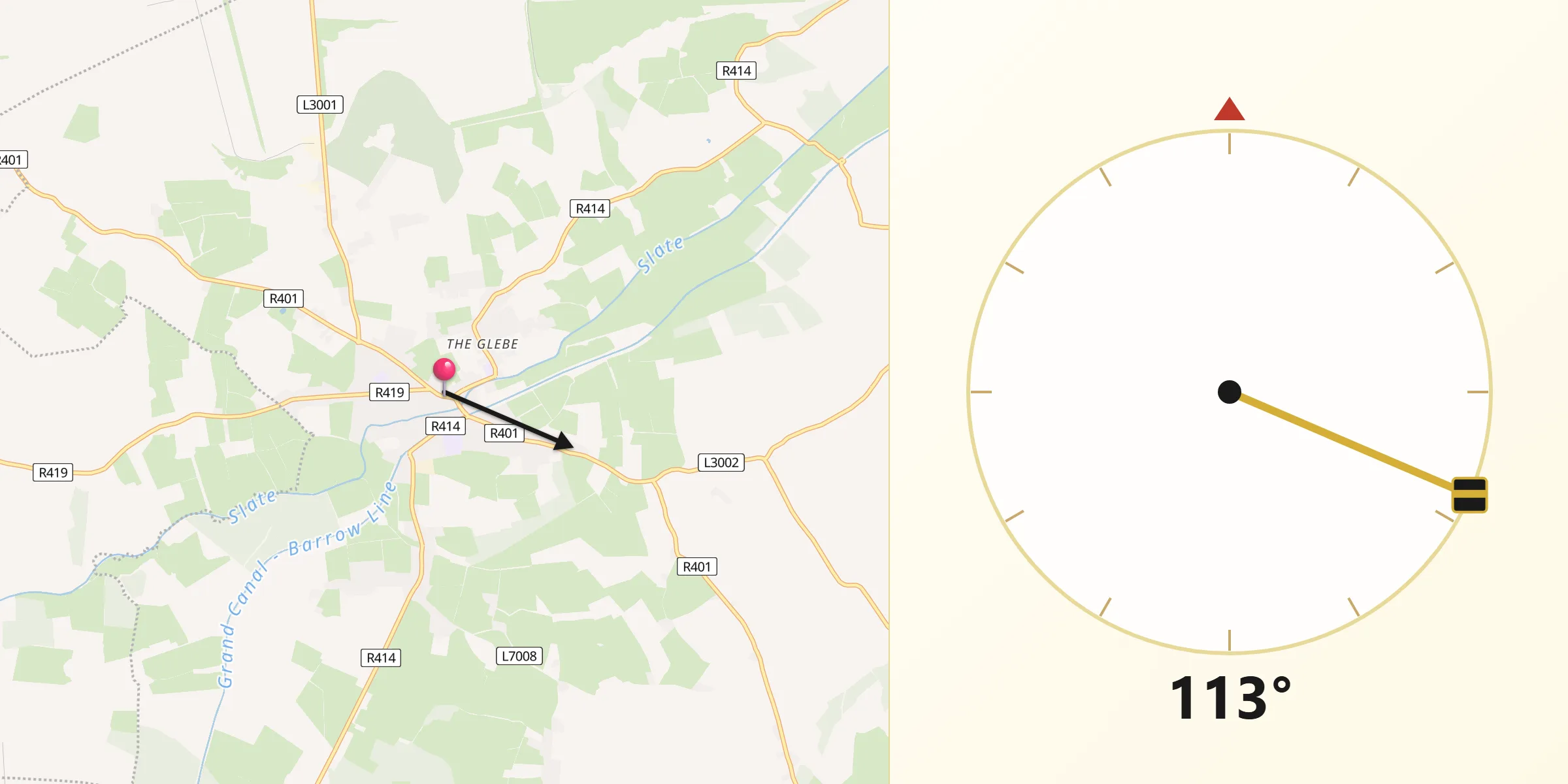 Qibla Direction from Rathangan