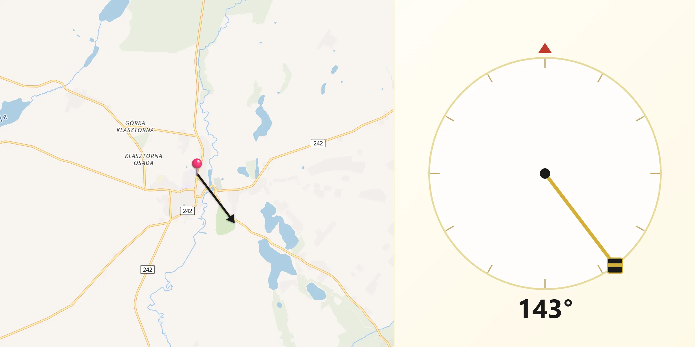Kierunek Qibla z Łobżenica