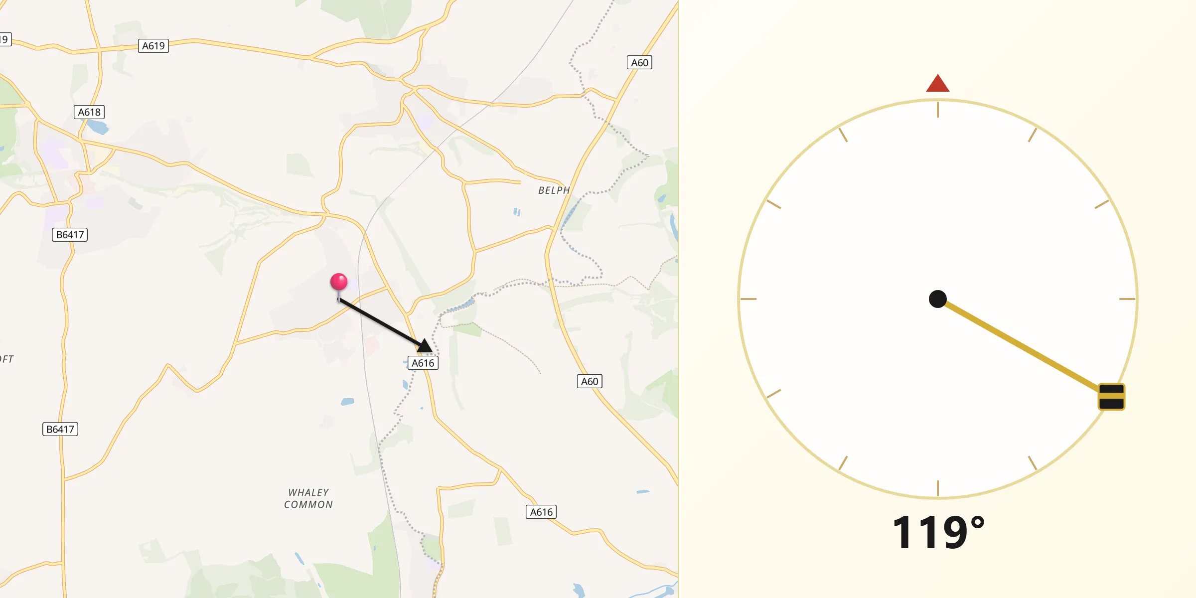 Qibla Direction from Creswell