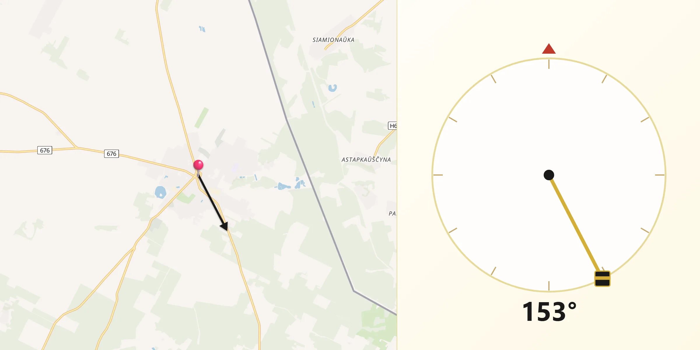 Kierunek Qibla z Krynki