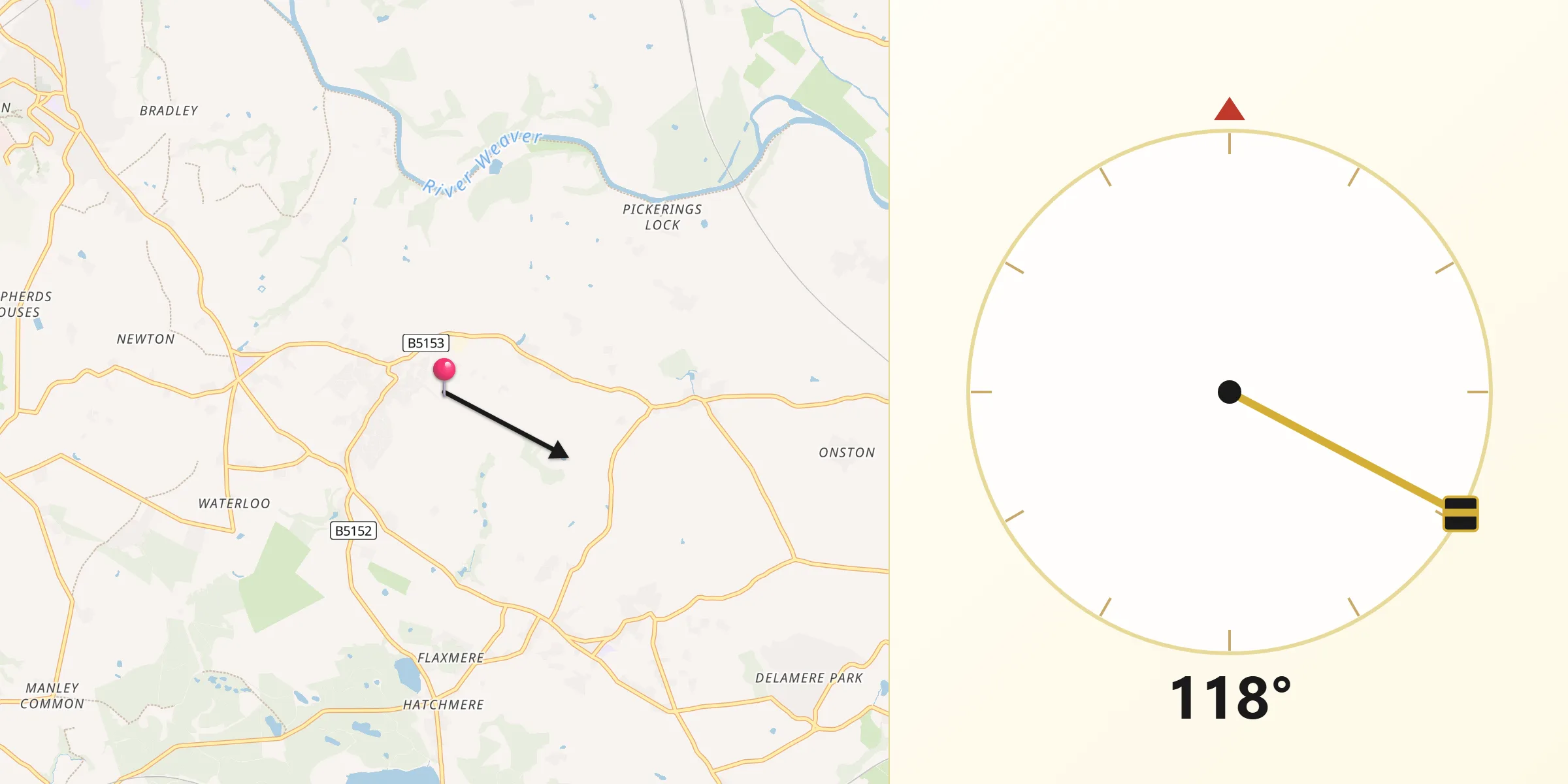Qibla Direction from Kingsley