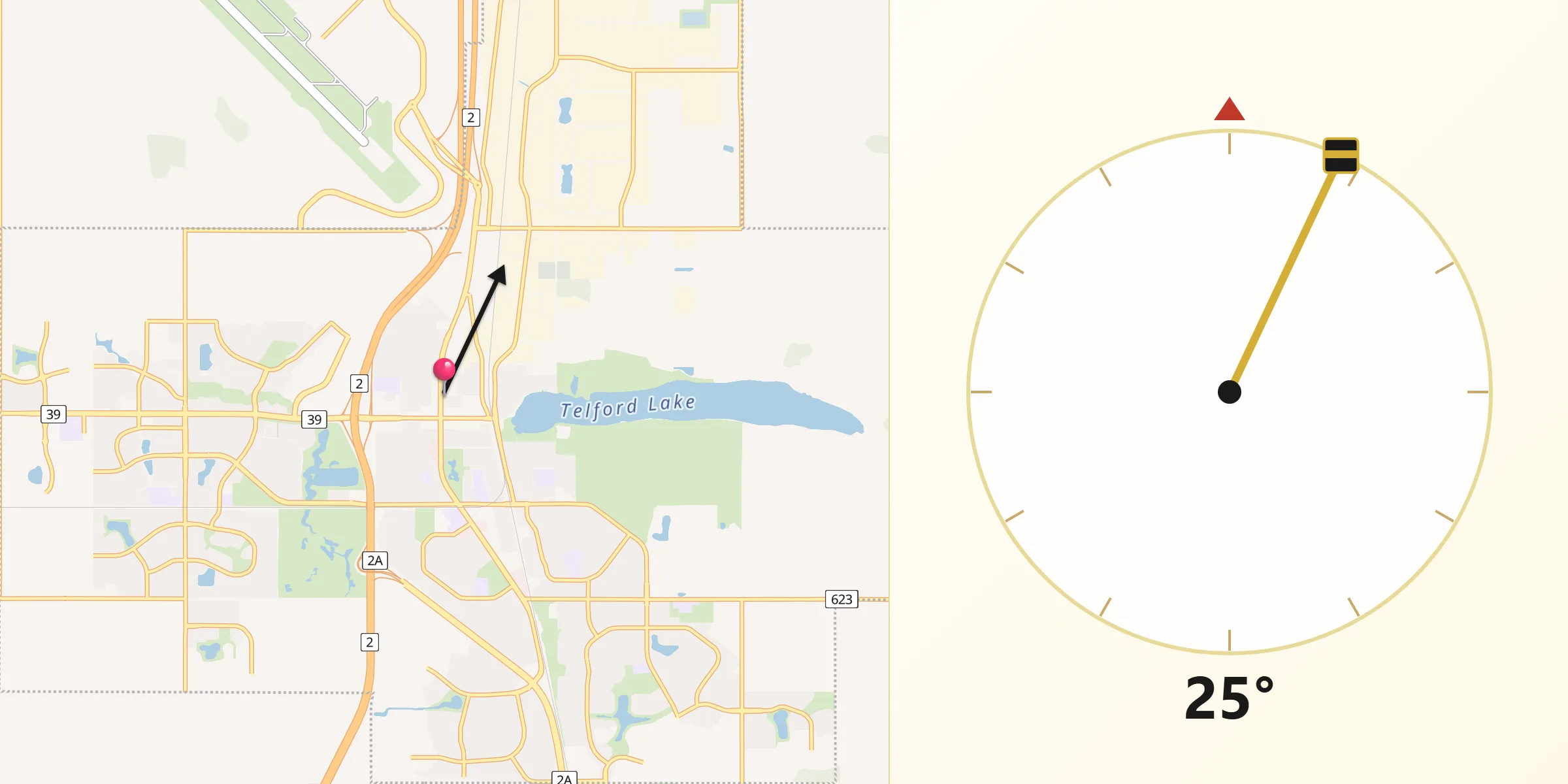 Qibla Direction from Leduc