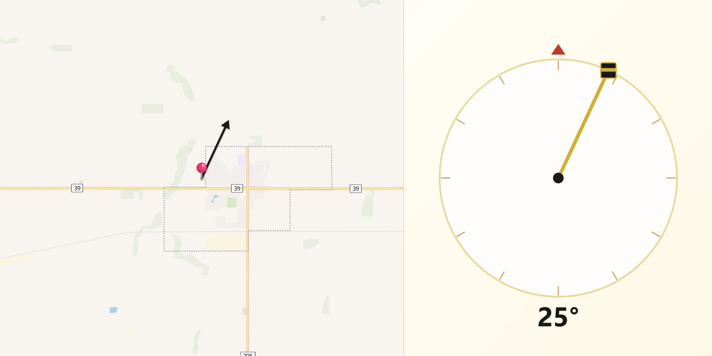 Qibla Direction from Calmar