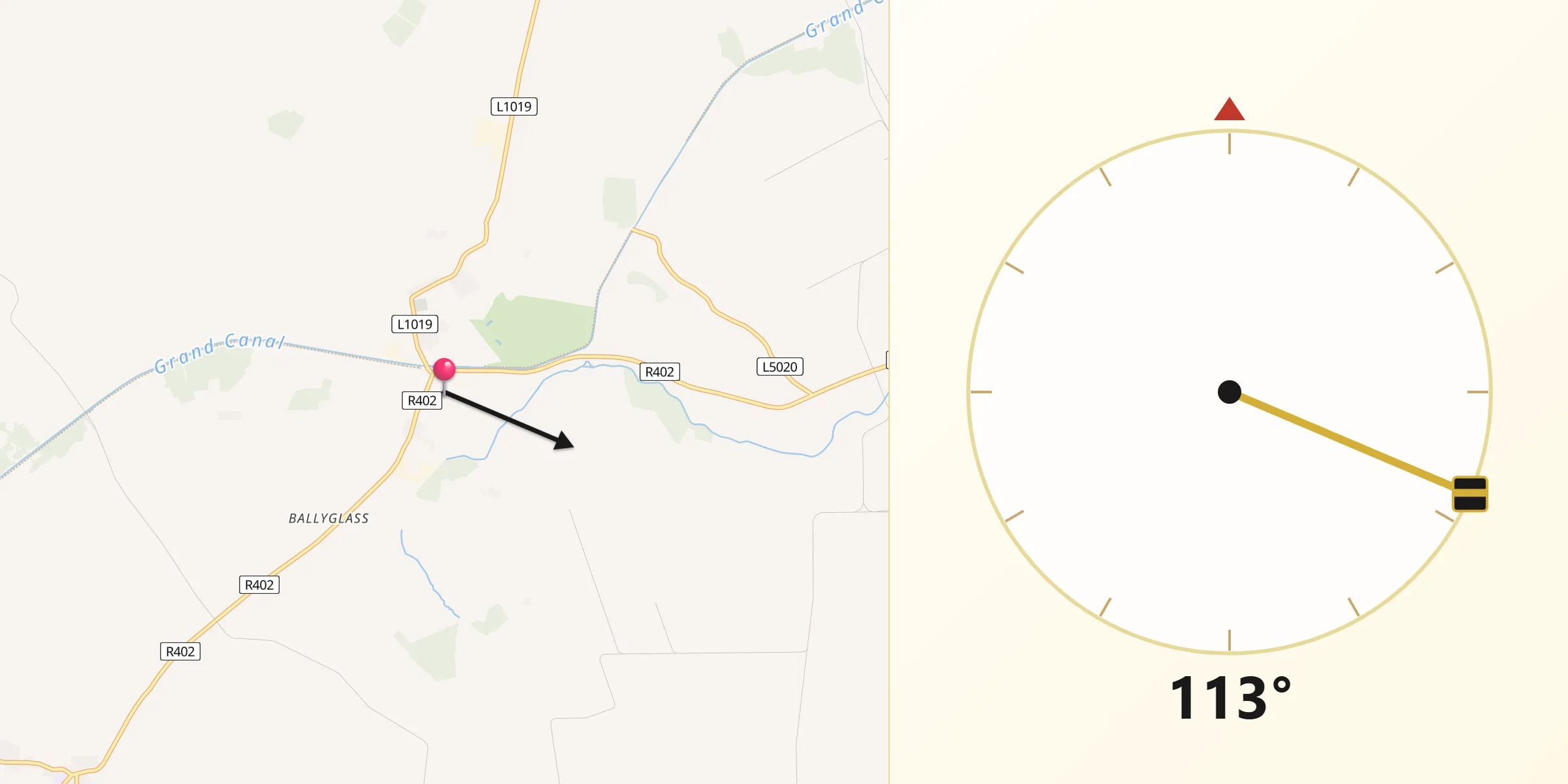 Qibla Direction from Daingean