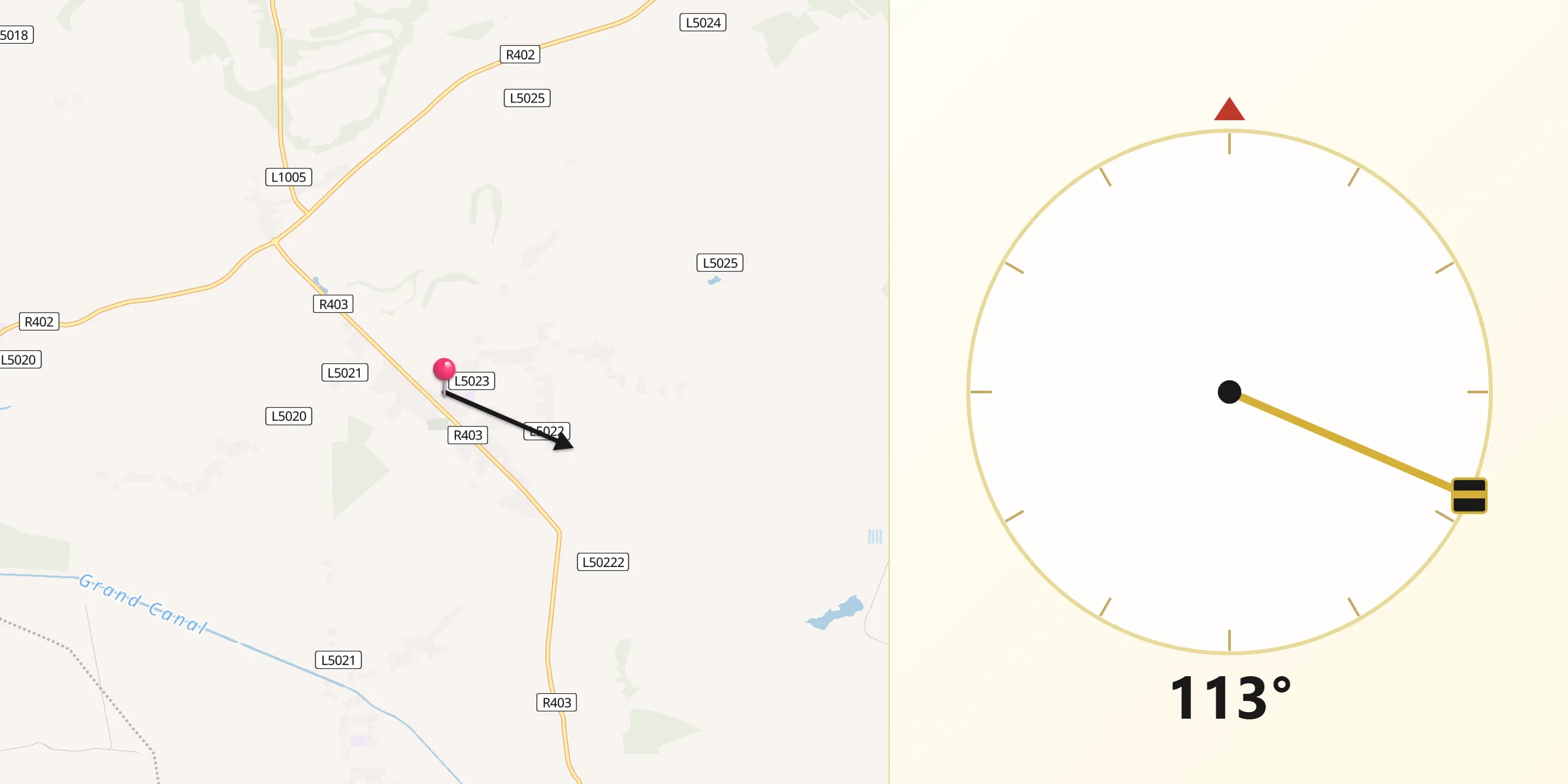 Qibla Direction from Derrinturn