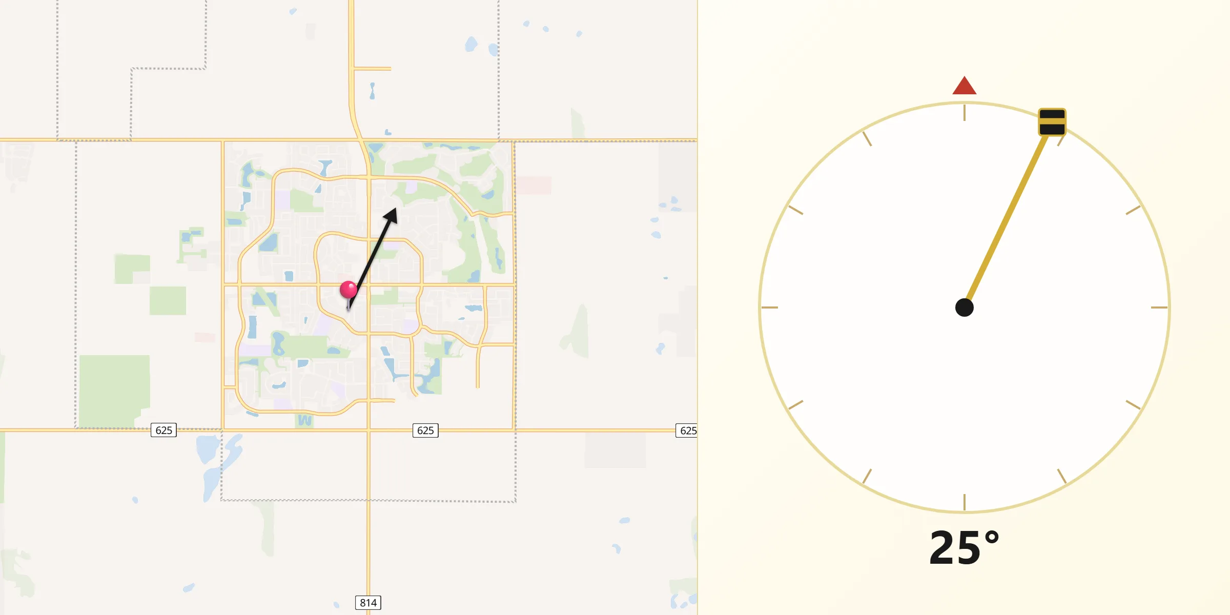 Qibla Direction from Beaumont
