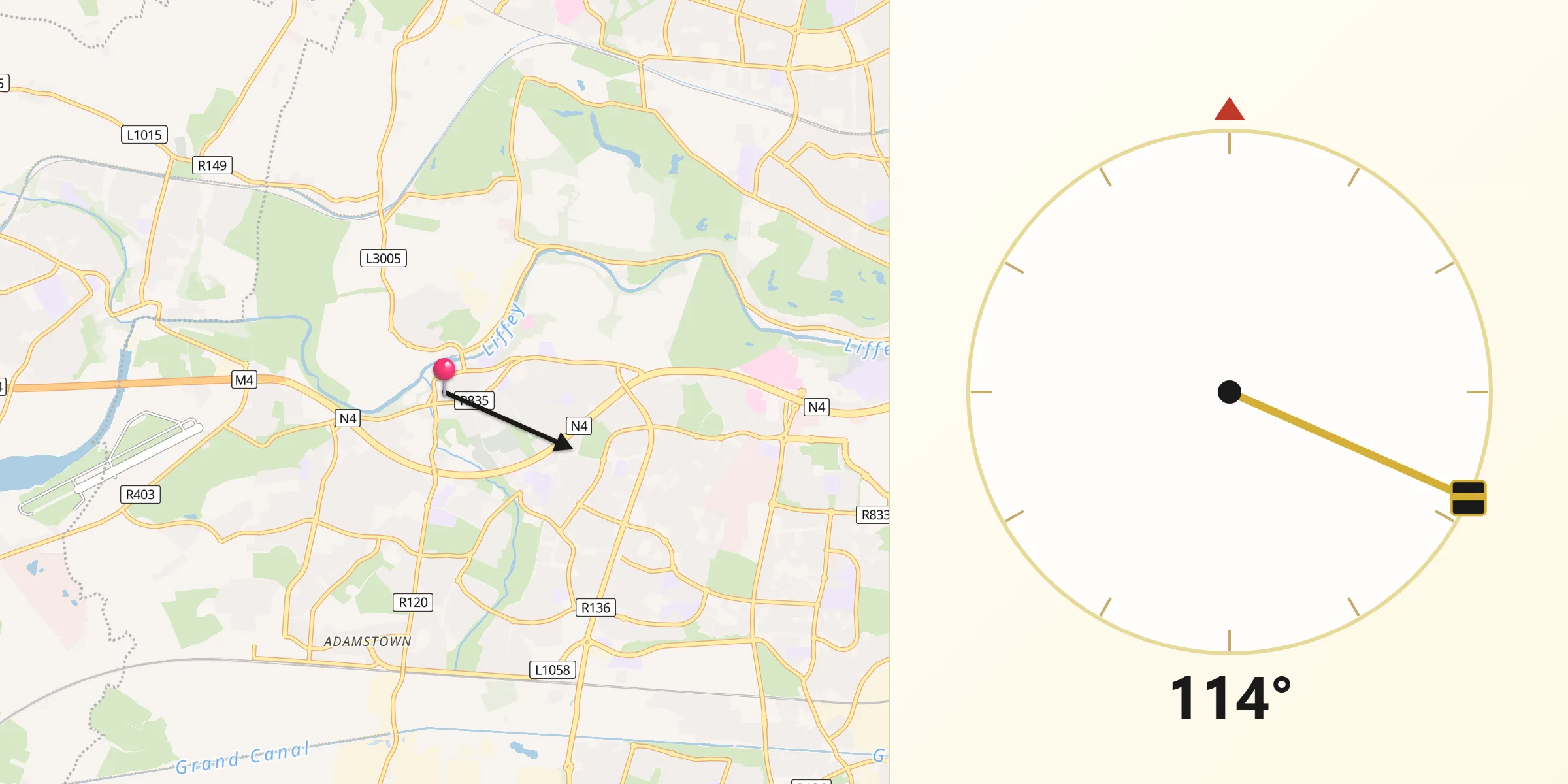 Qibla Direction from Lucan