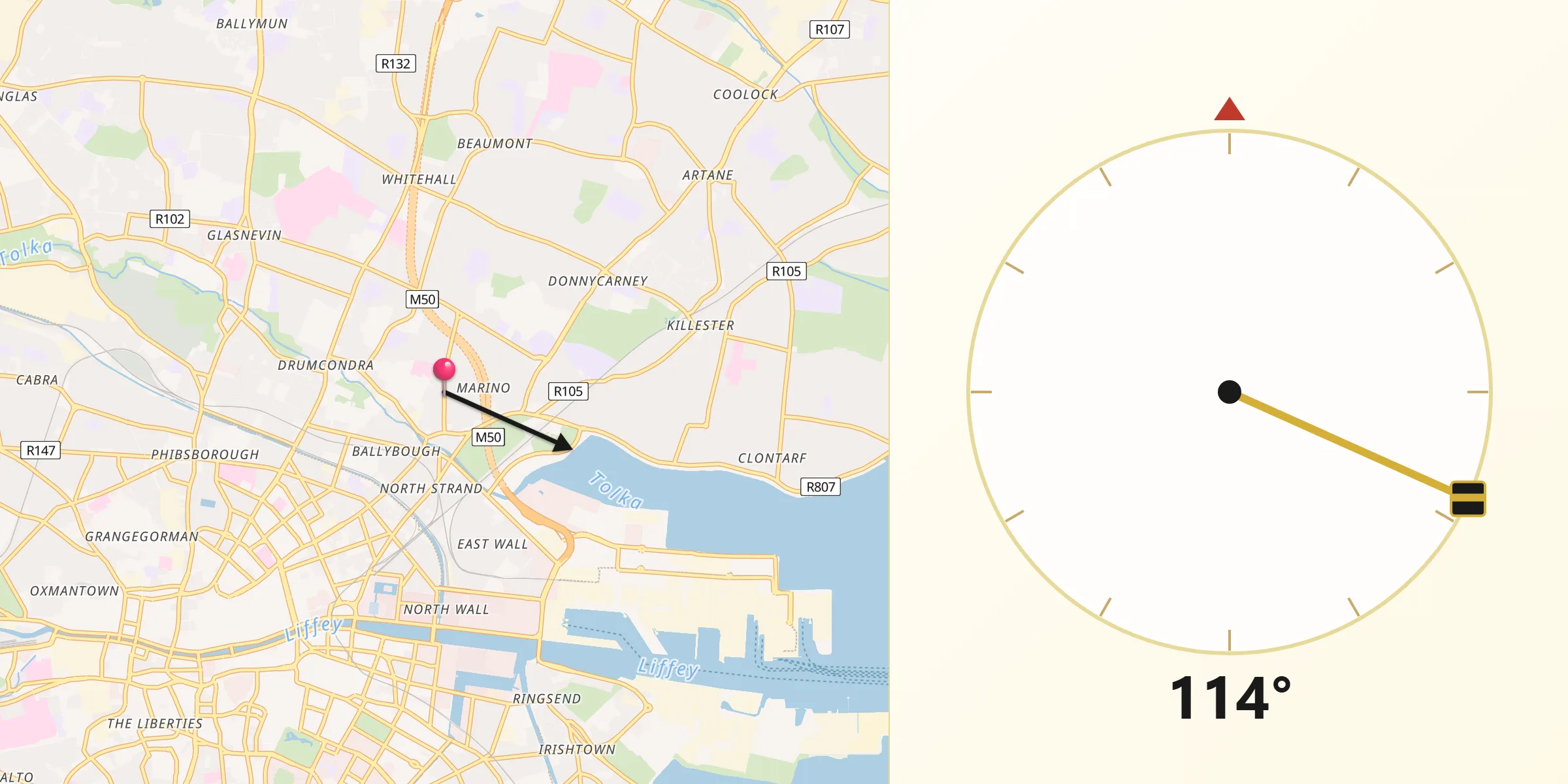 Qibla Direction from Fairview