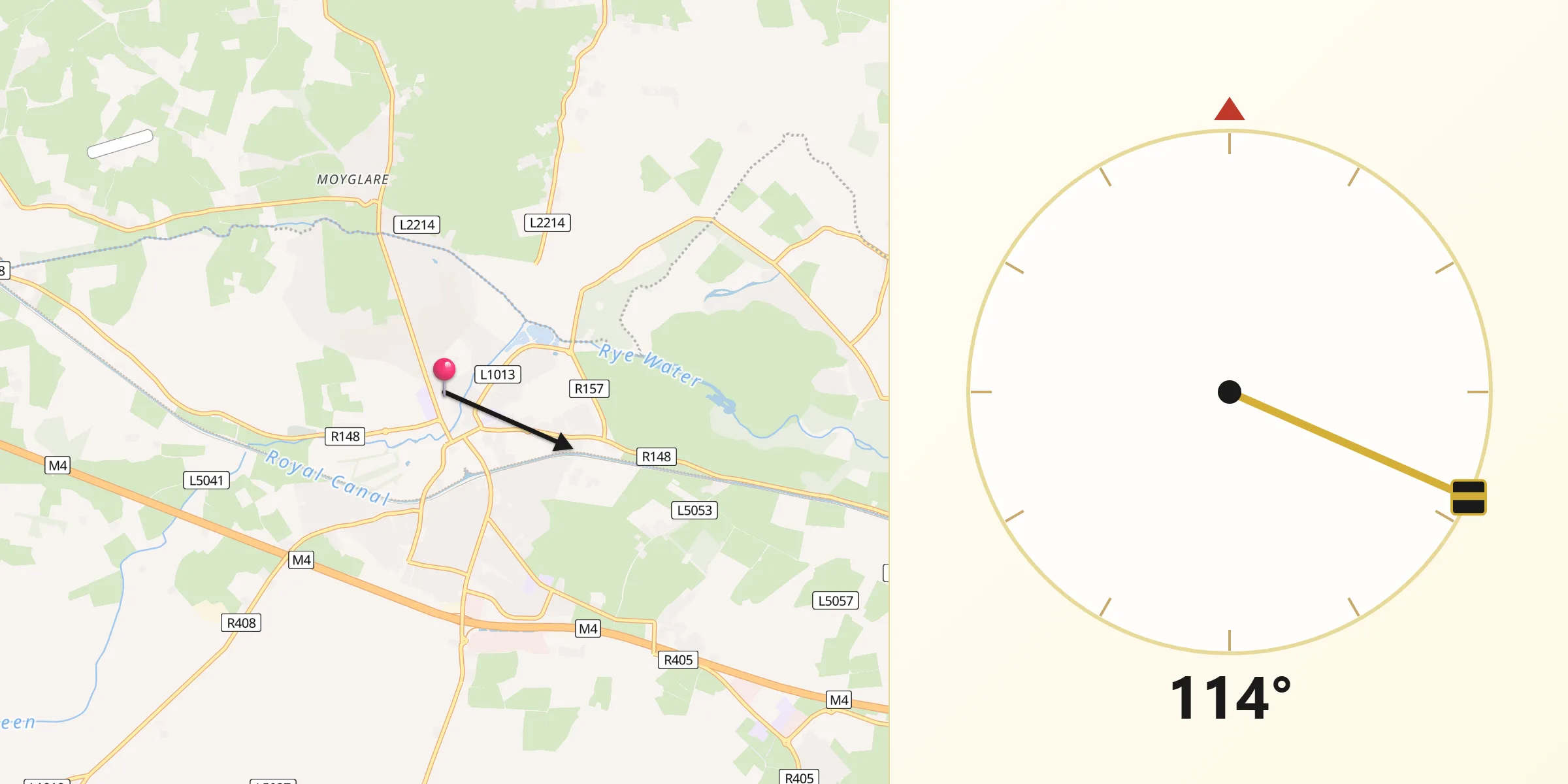 Qibla Direction from Maynooth