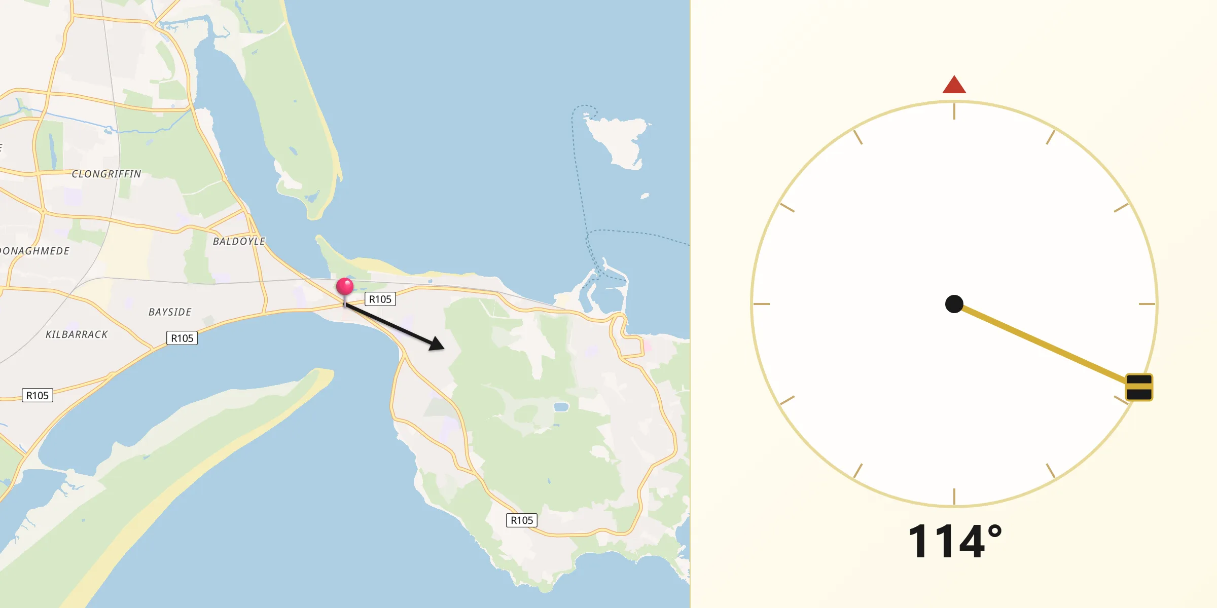 Qibla Direction from Sutton