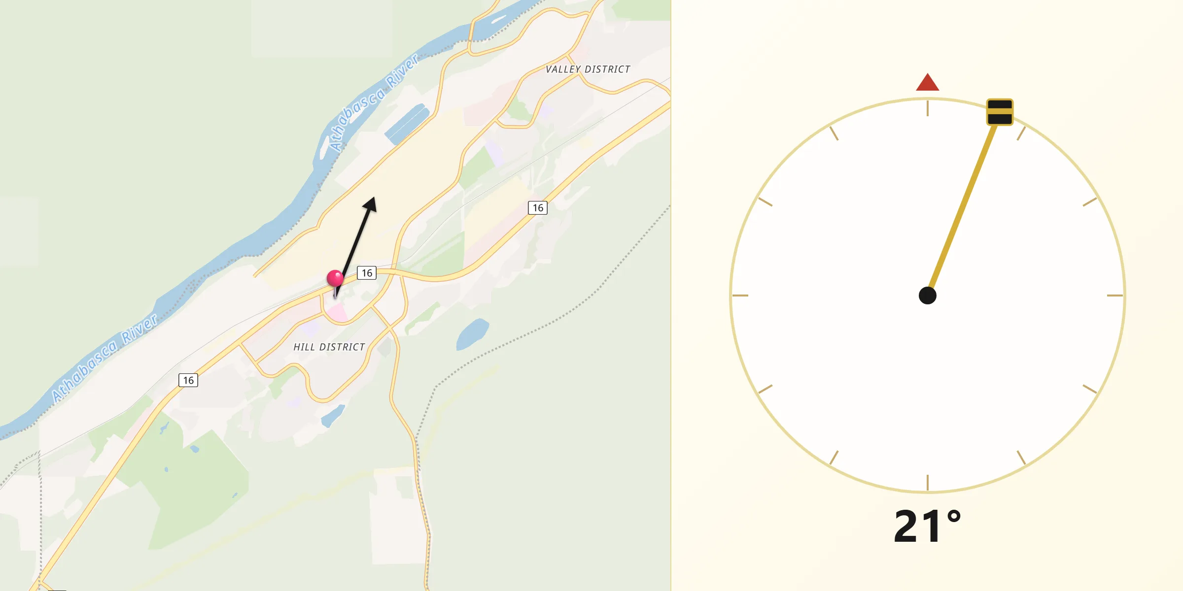 Qibla Direction from Hinton