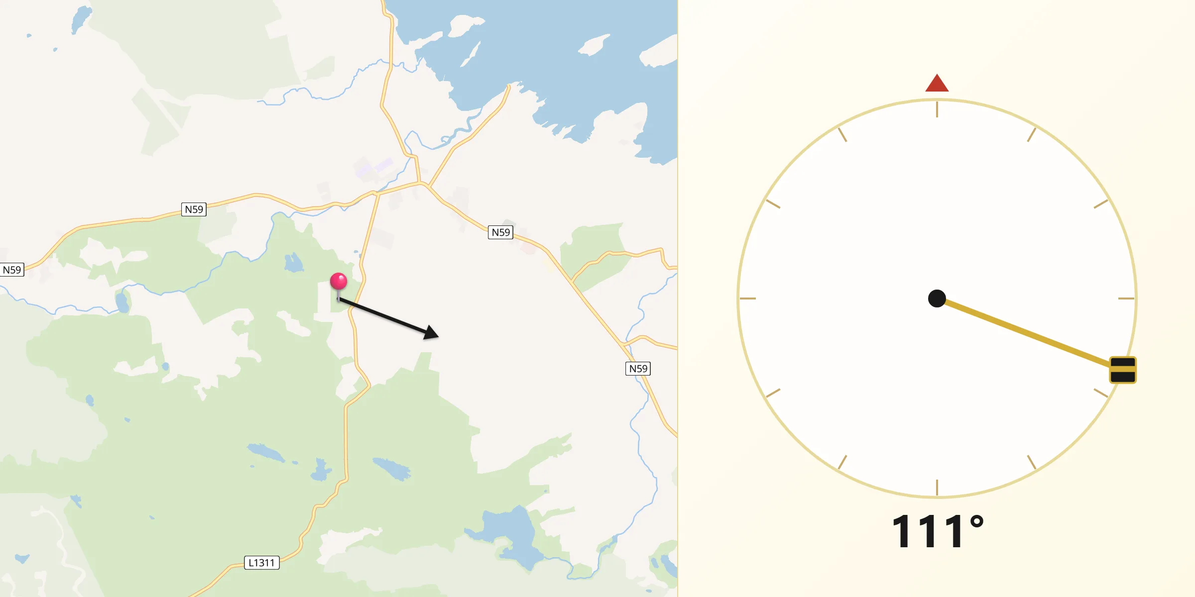 Qibla Direction from Oughterard