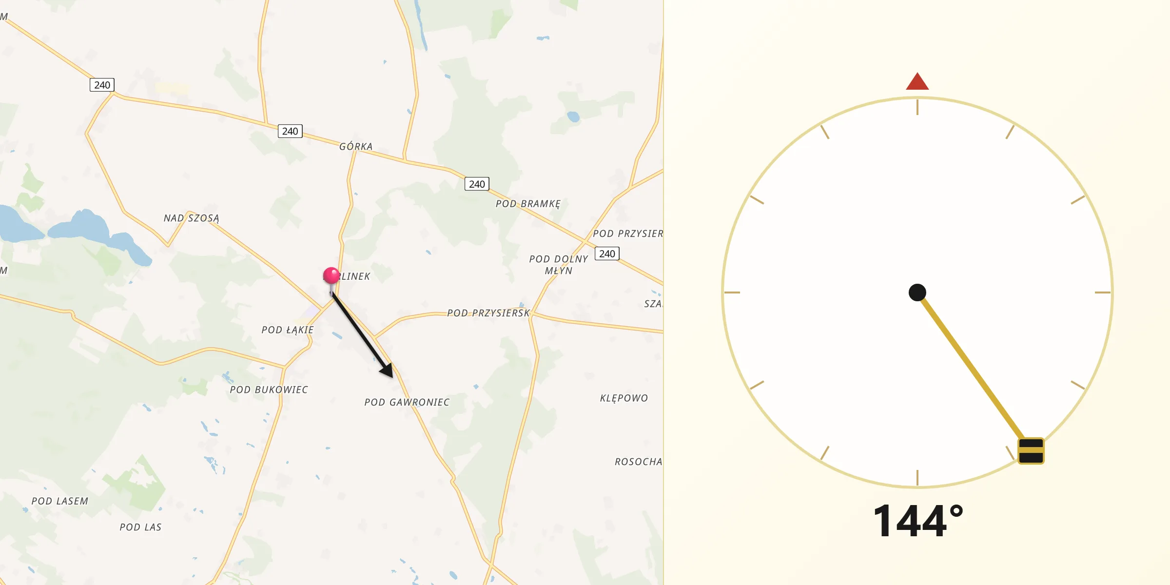 Kierunek Qibla z Bukowiec