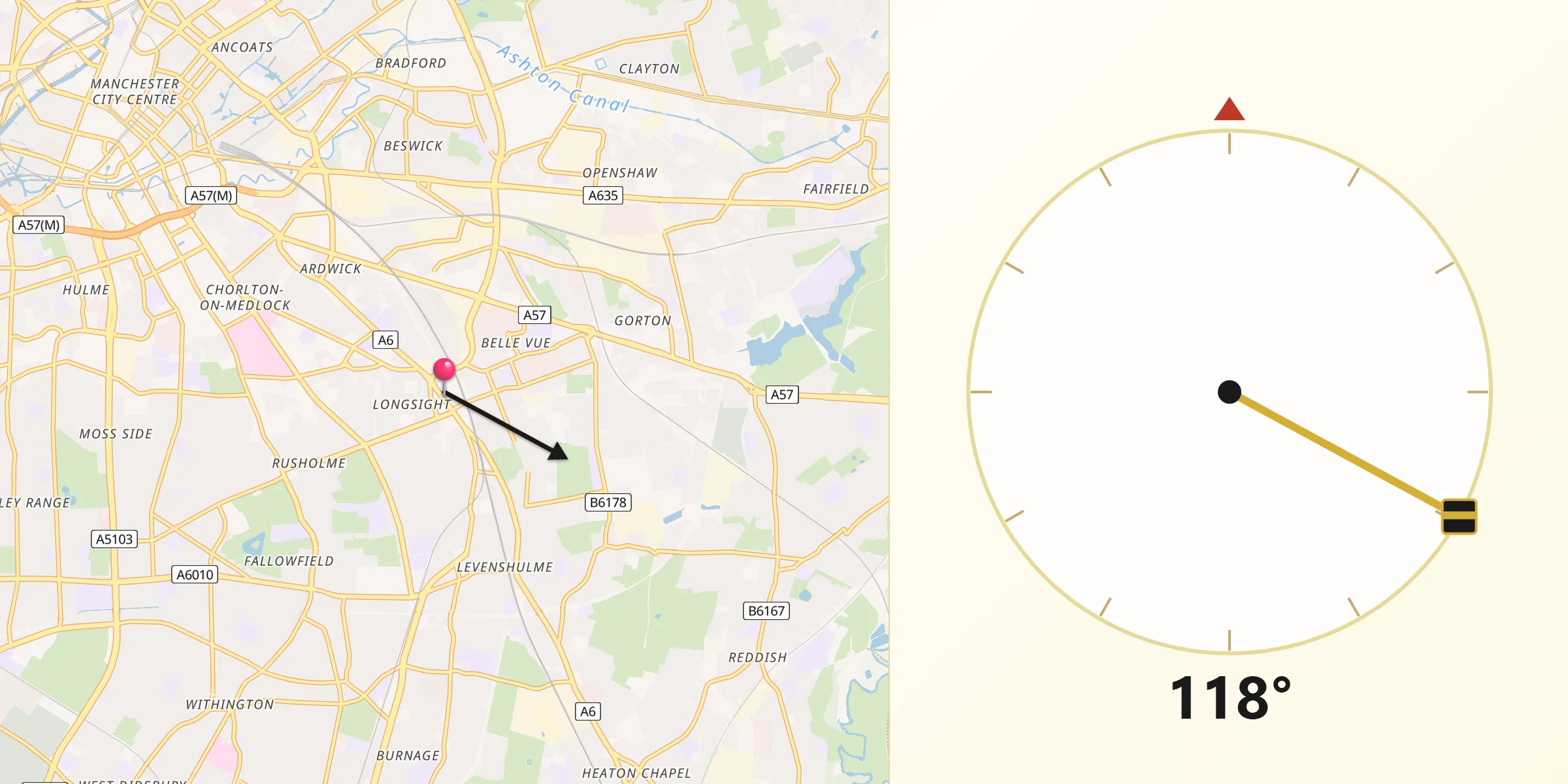 Qibla Direction from Longsight