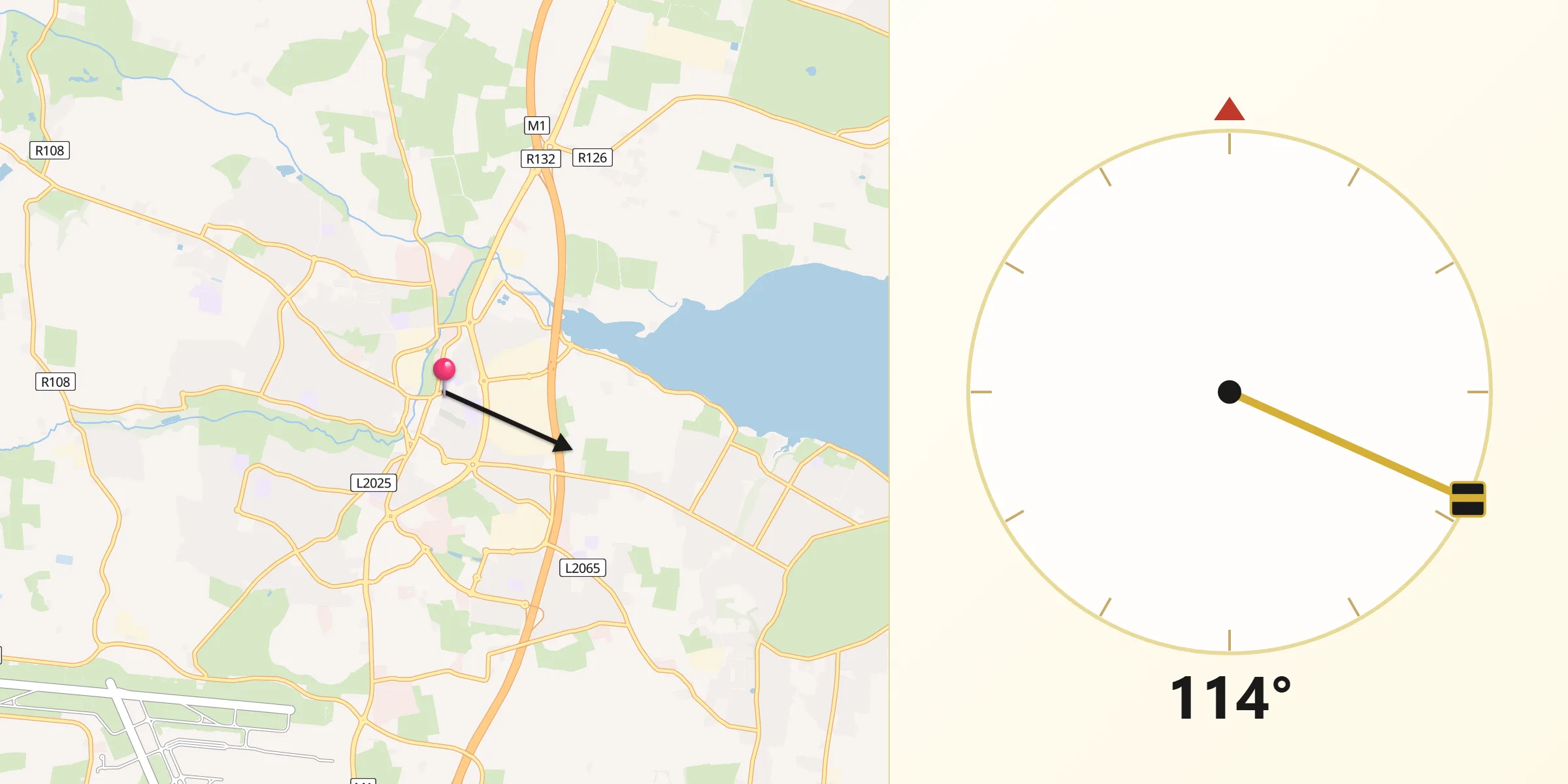 Qibla Direction from Swords