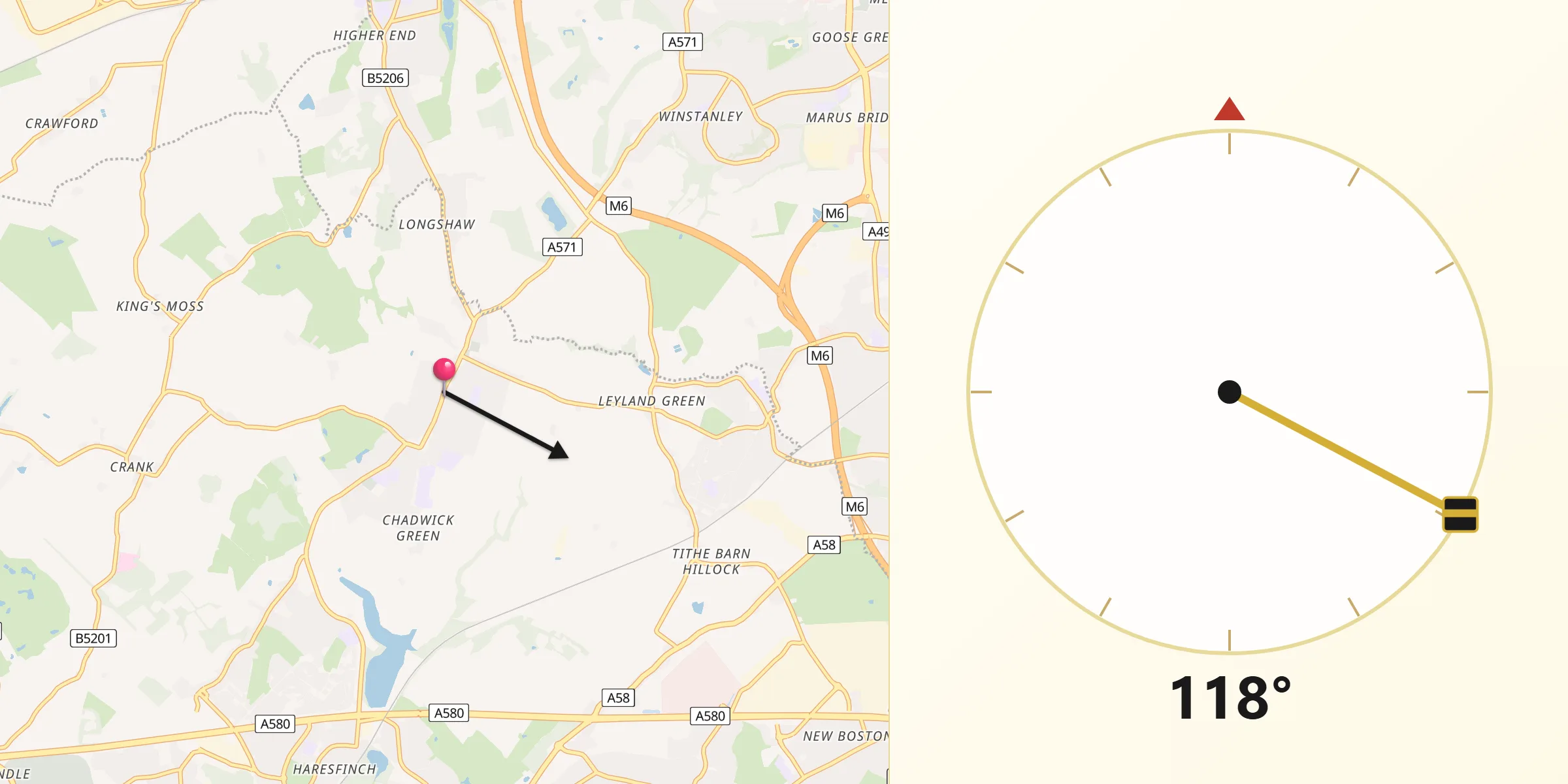 Qibla Direction from Billinge