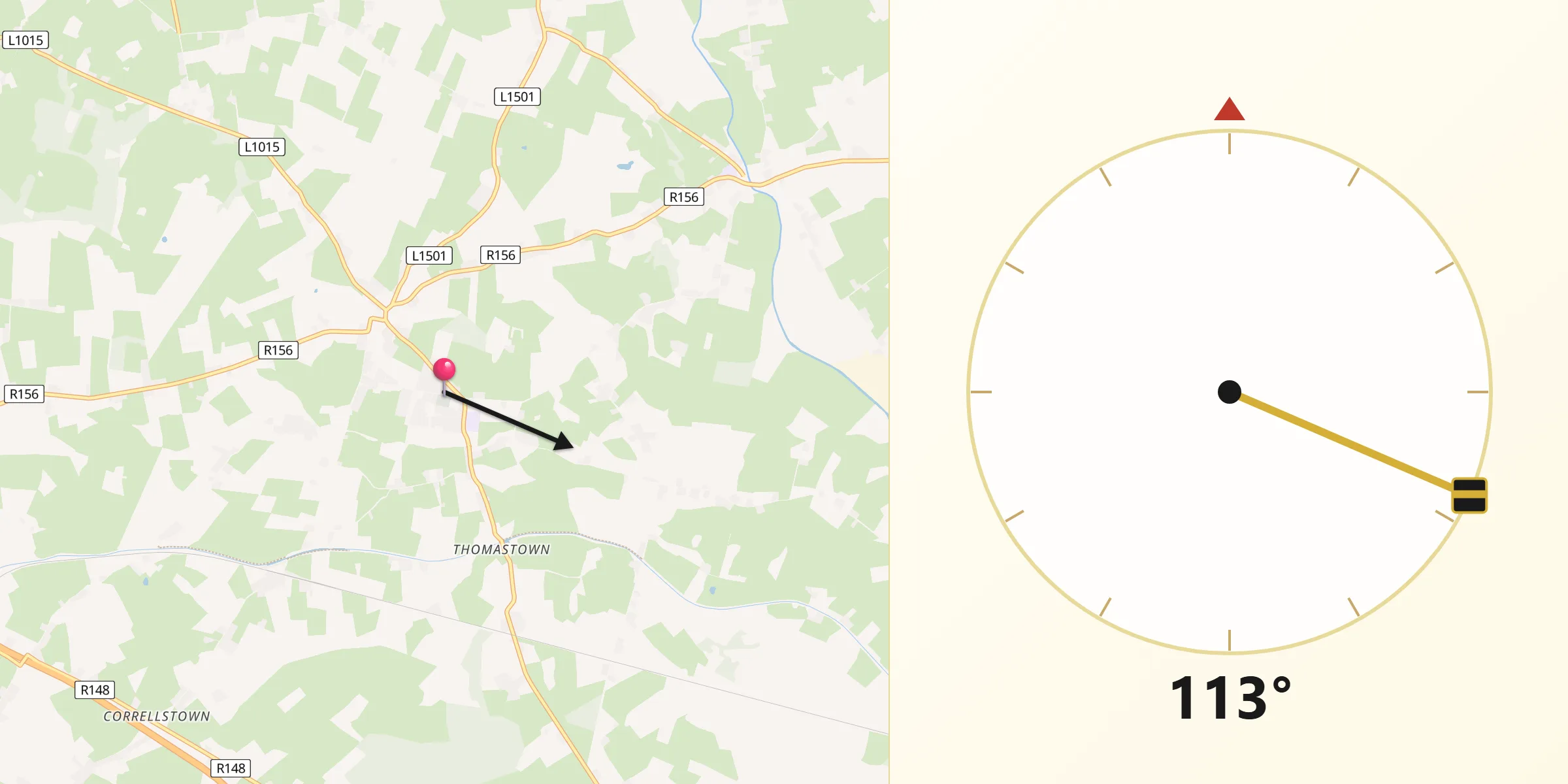Qibla Direction from Rathwire