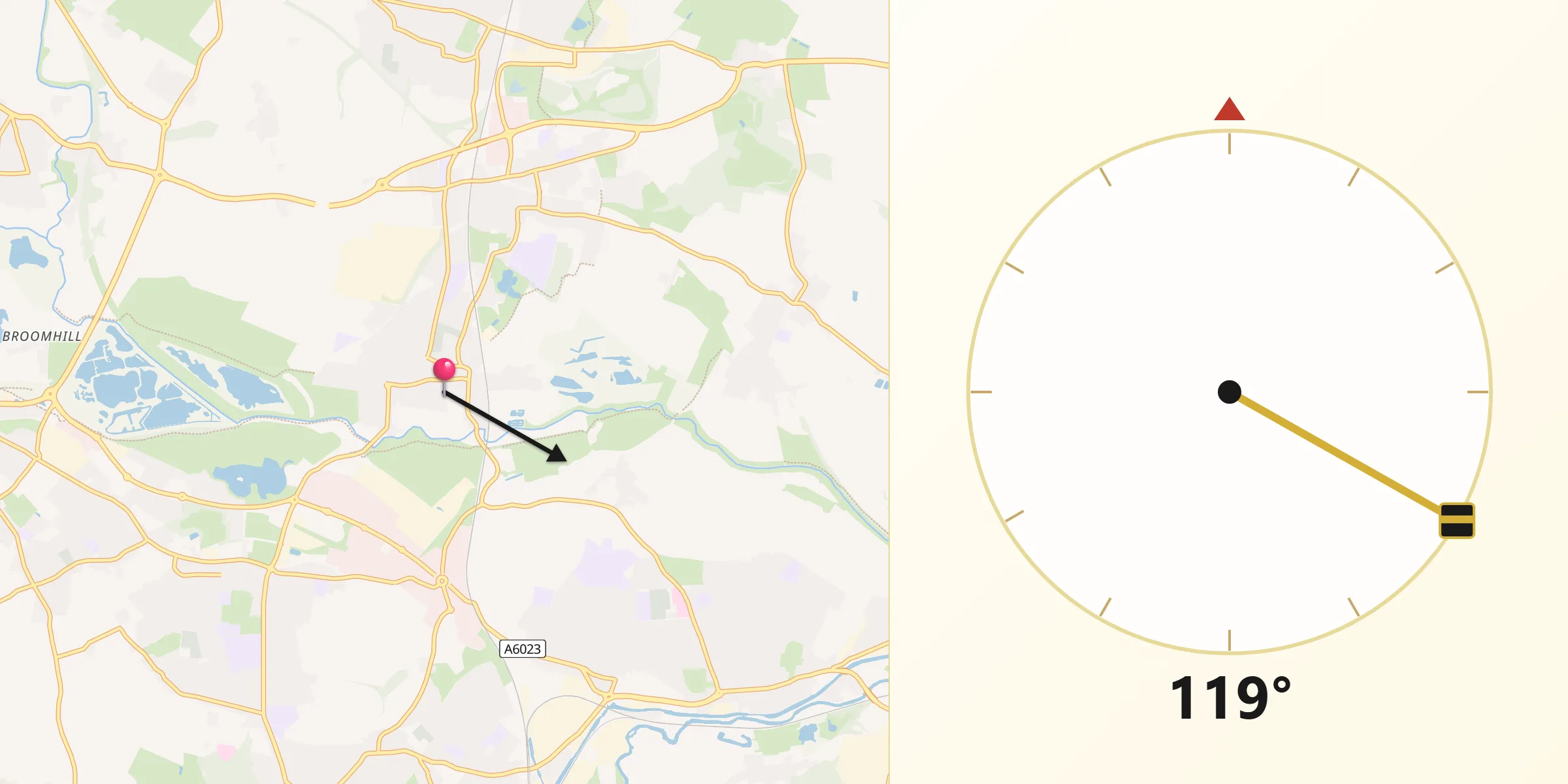 Qibla Direction from Bolton upon Dearne