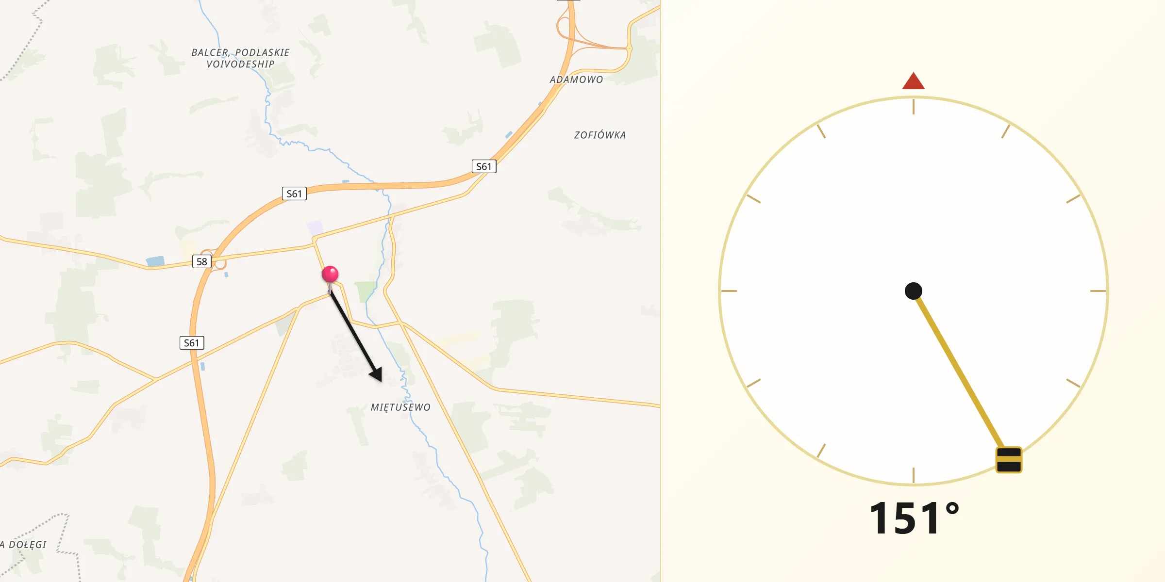 Kierunek Qibla z Szczuczyn