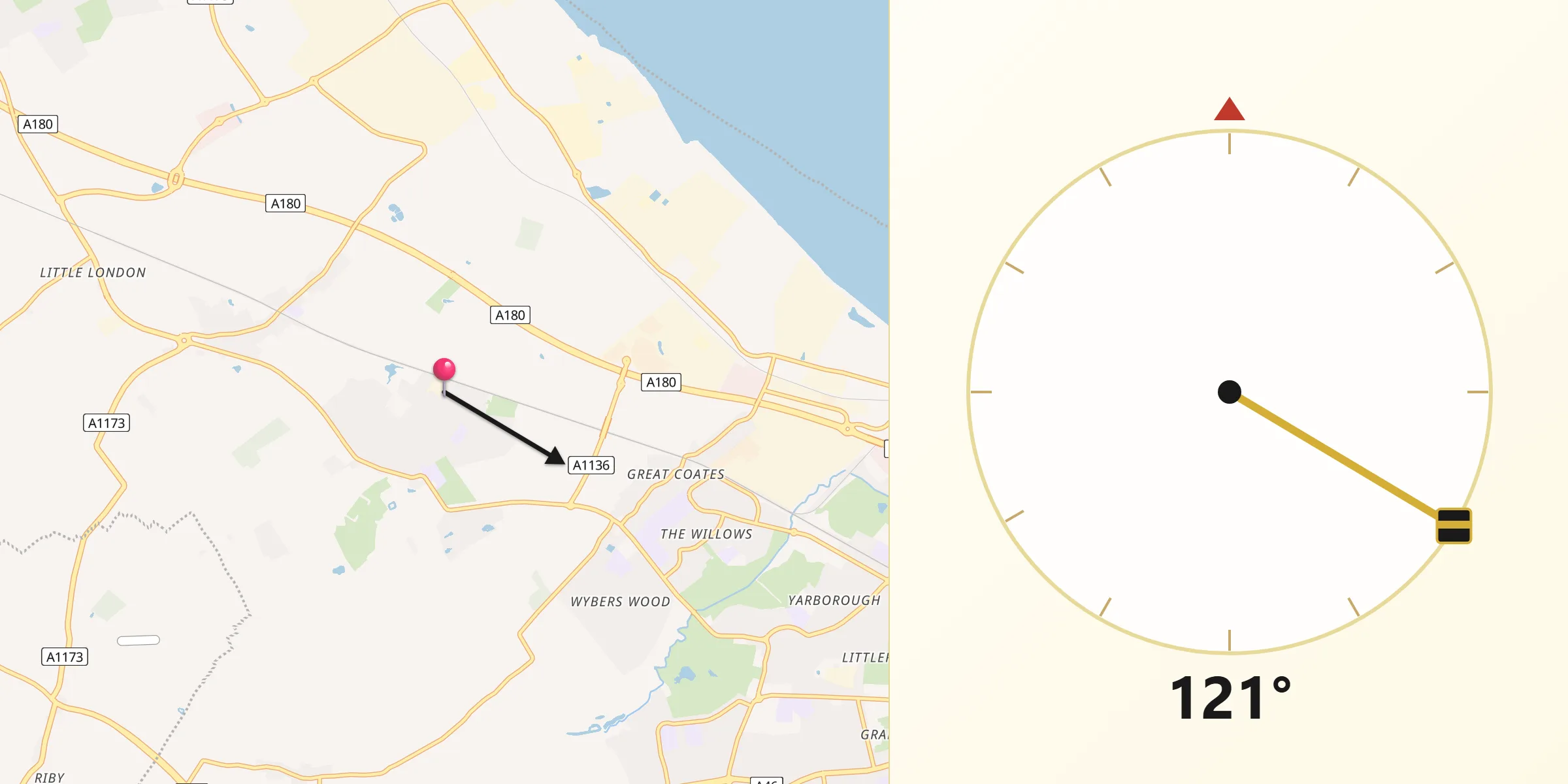 Qibla Direction from Healing