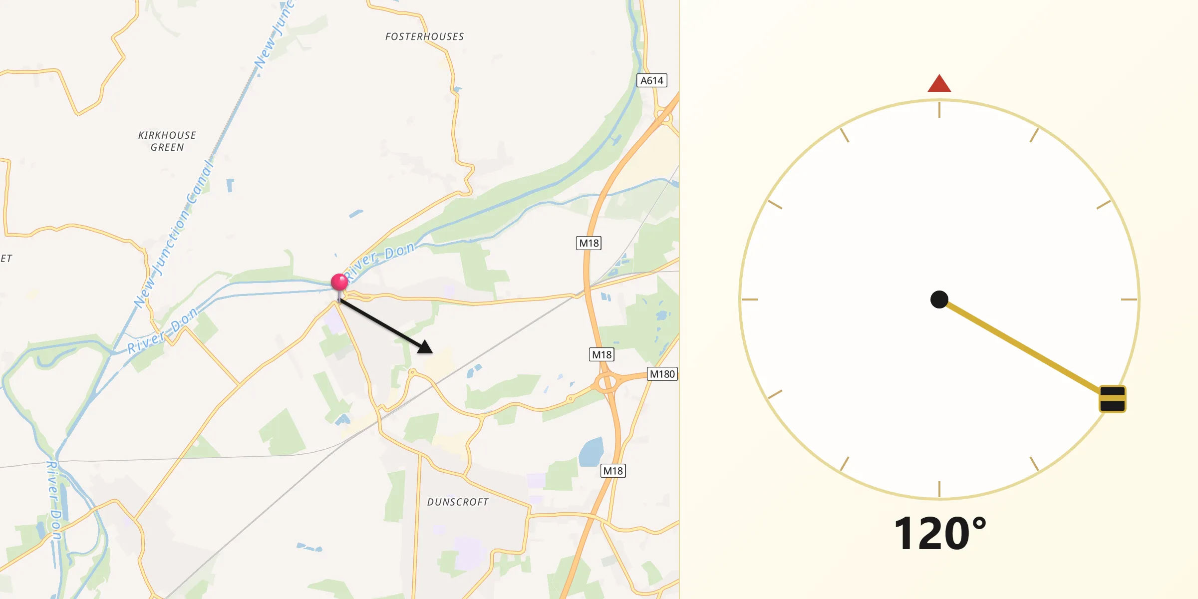 Qibla Direction from Stainforth