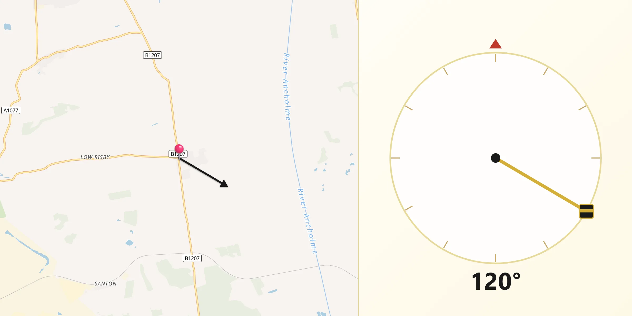 Qibla Direction from Appleby