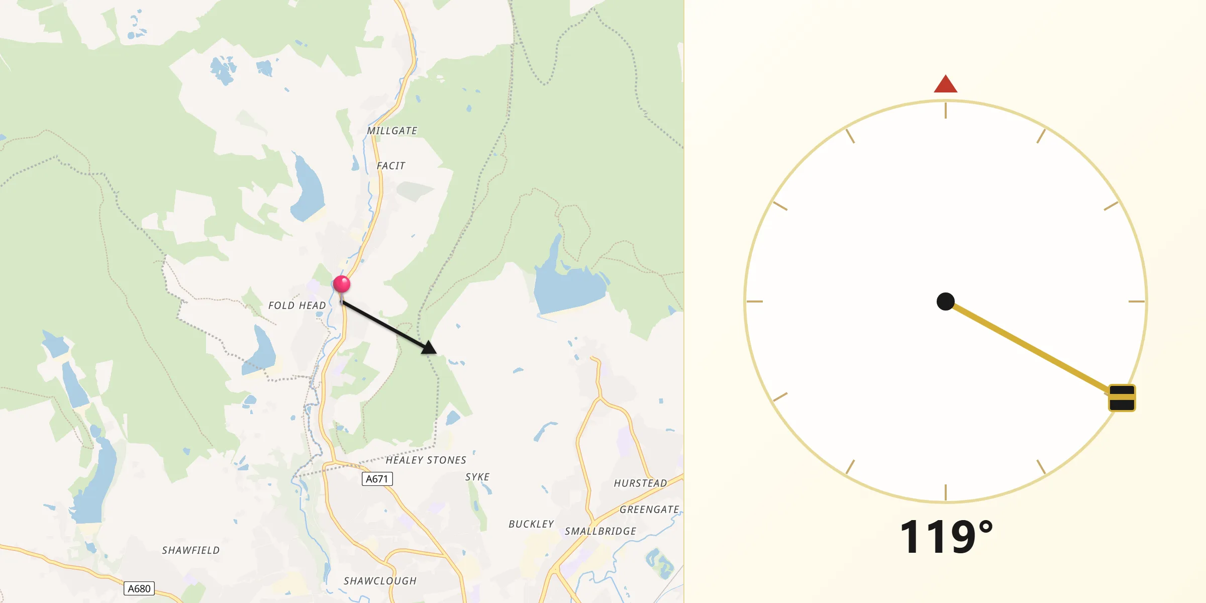 Qibla Direction from Whitworth