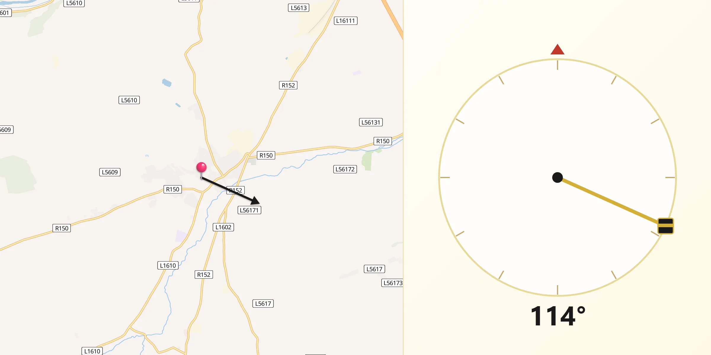 Qibla Direction from Duleek