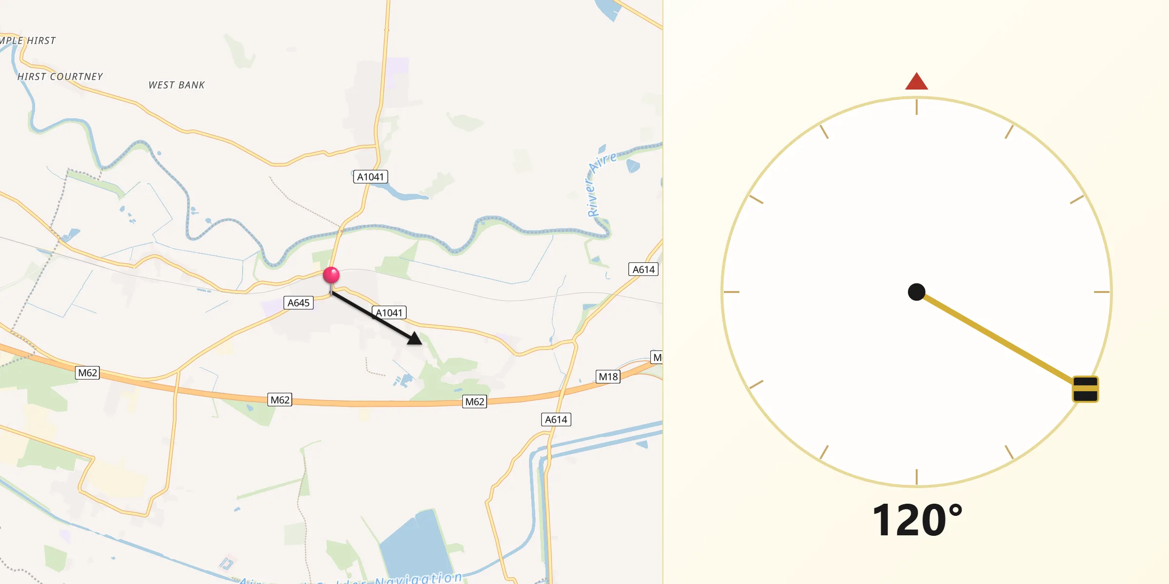 Qibla Direction from Snaith