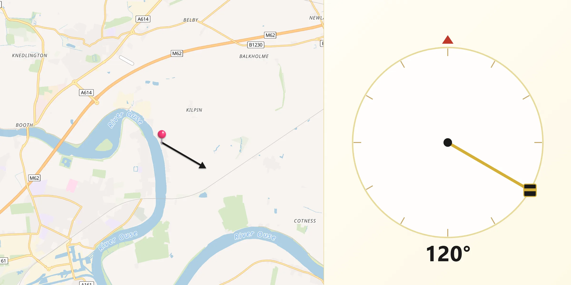 Qibla Direction from Skelton