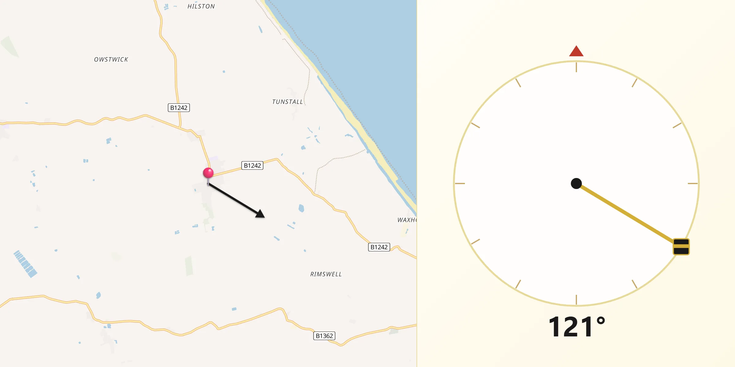 Qibla Direction from Roos