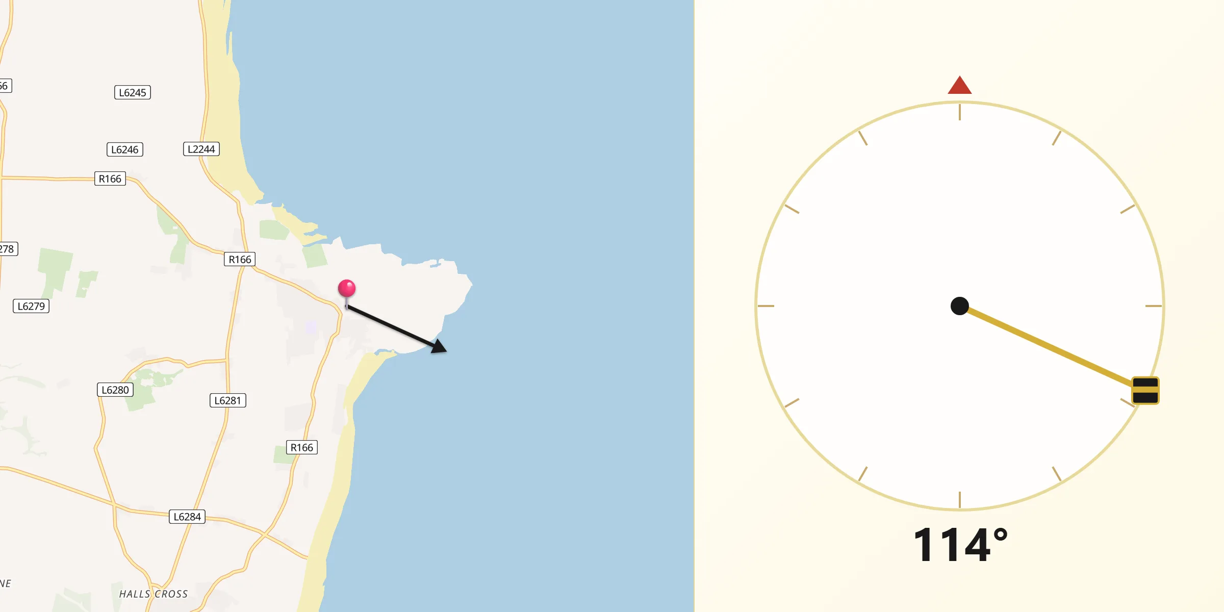 Qibla Direction from Clogherhead