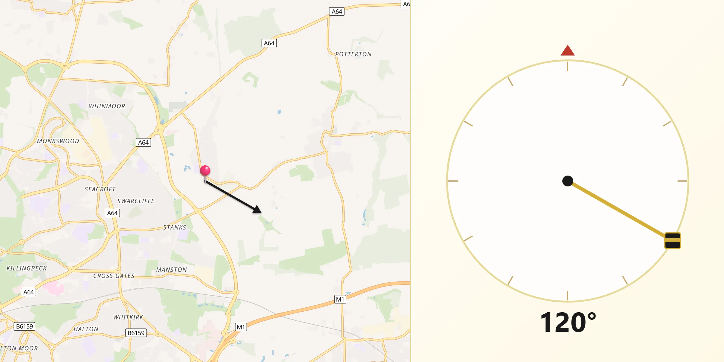 Qibla Direction from Scholes
