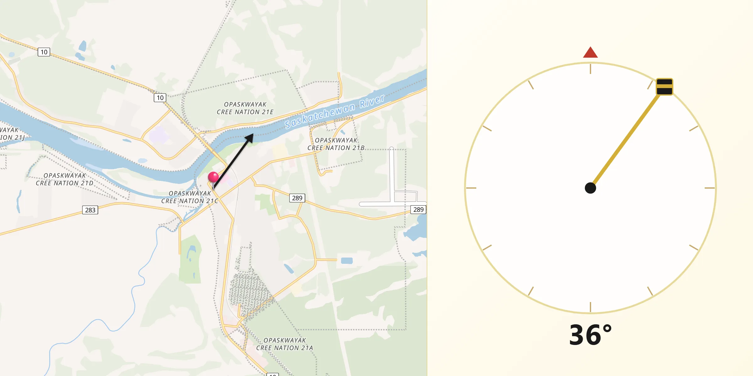 Qibla Direction from The Pas