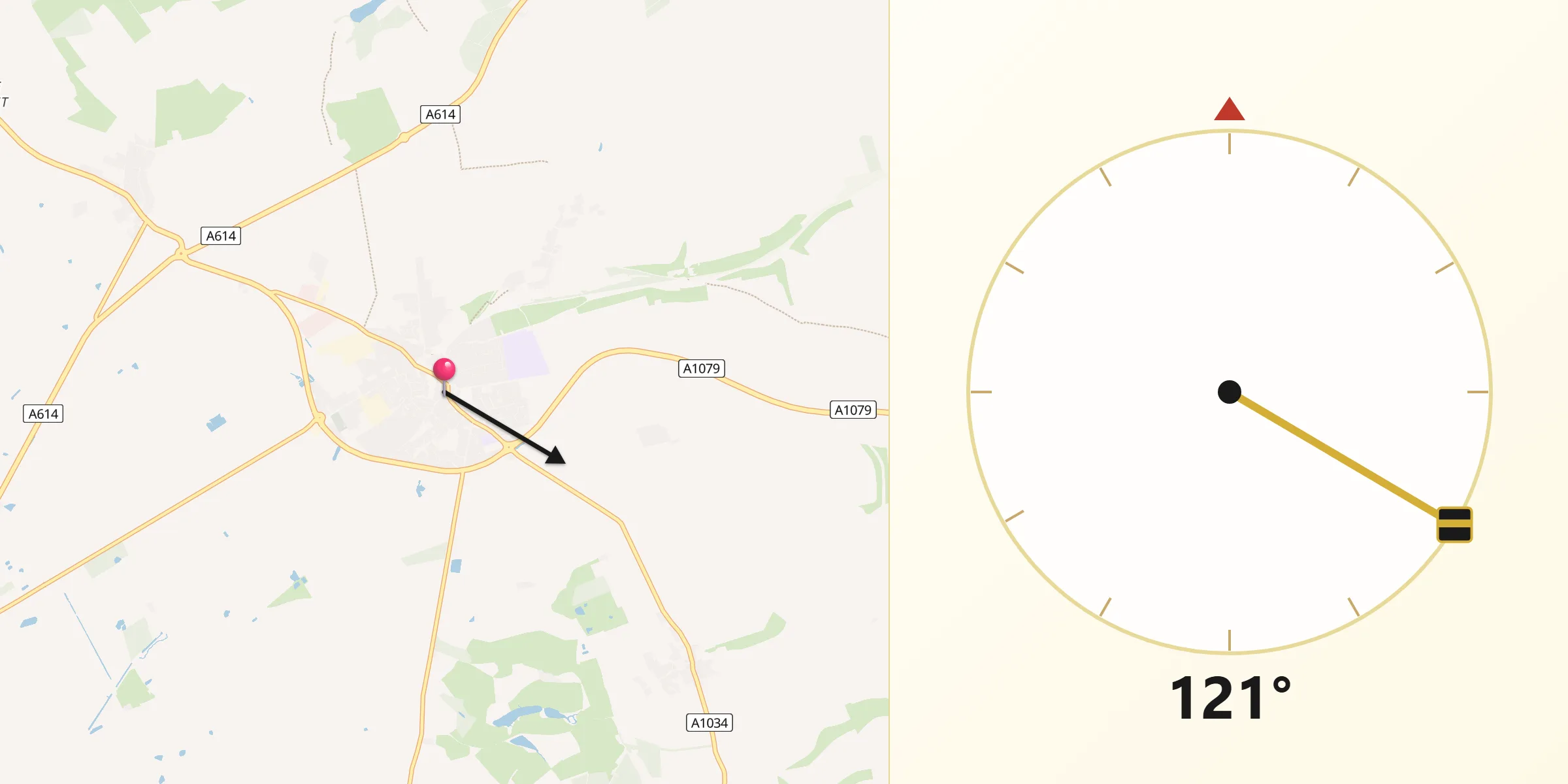 Qibla Direction from Market Weighton