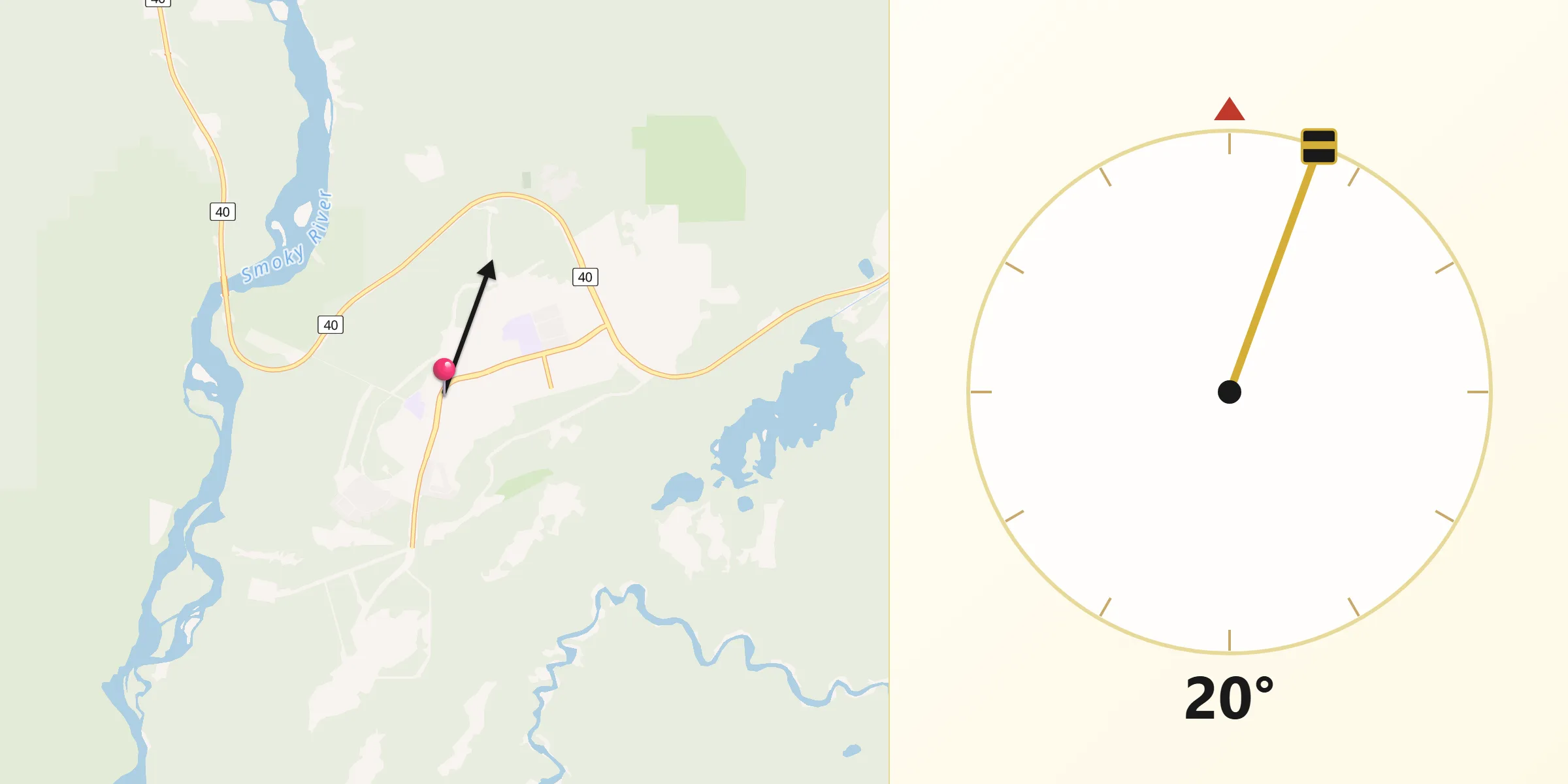 Qibla Direction from Grande Cache