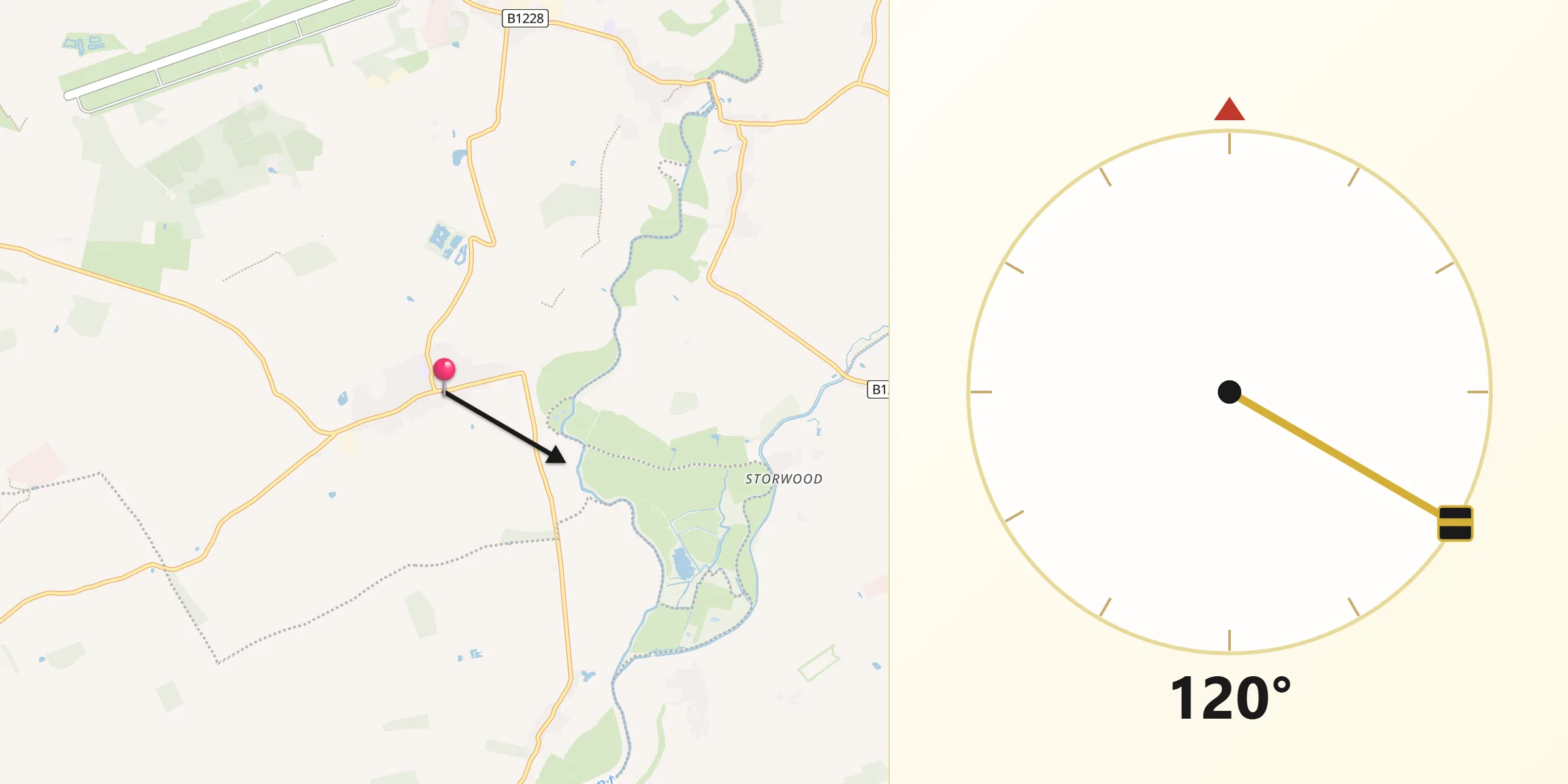 Qibla Direction from Wheldrake
