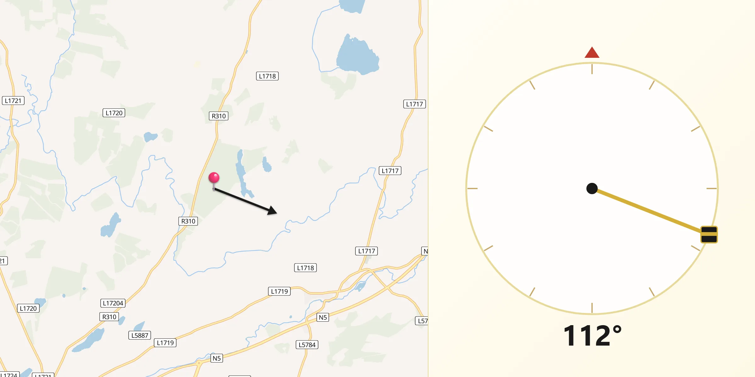 Qibla Direction from Mayo