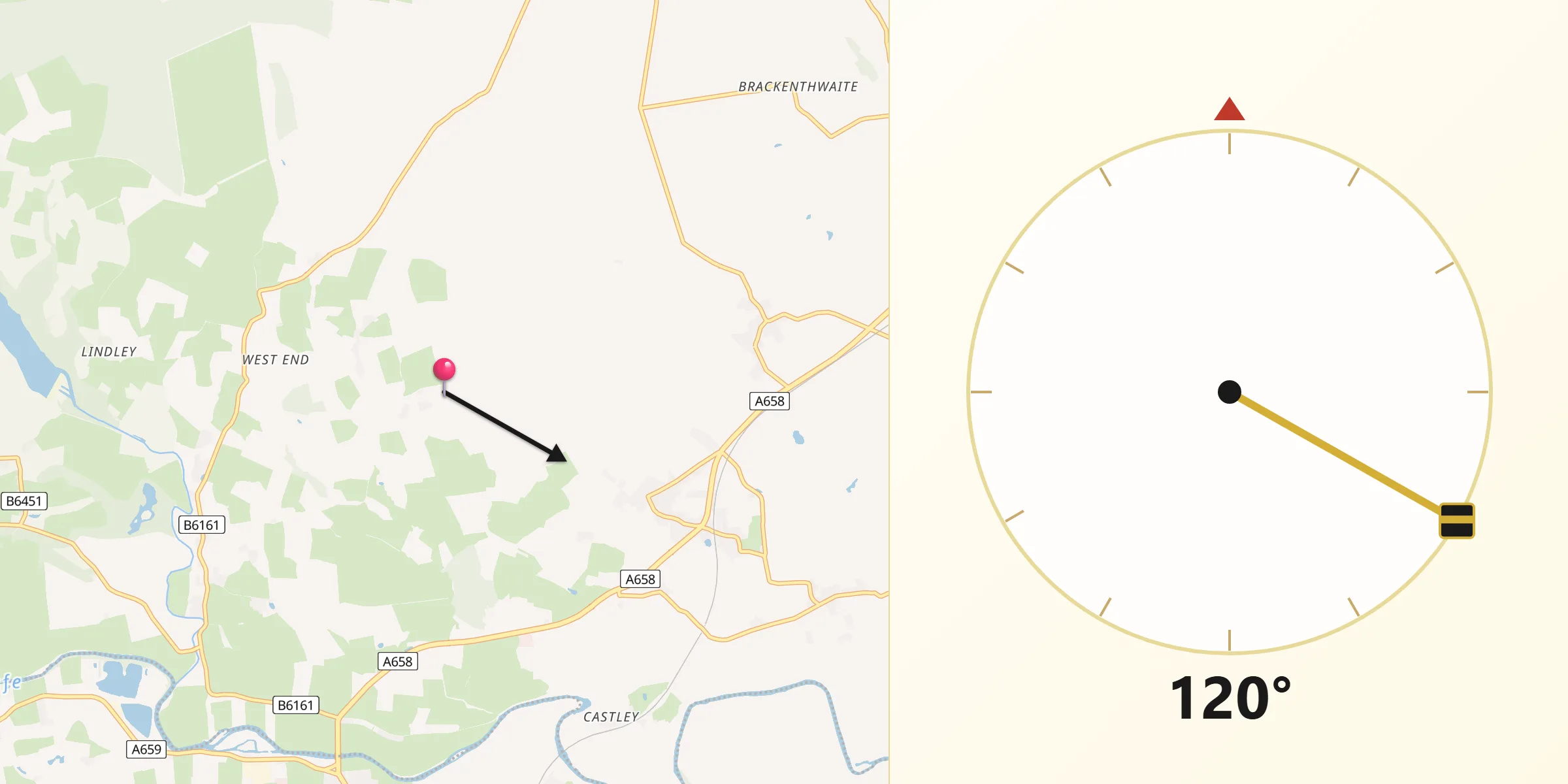 Qibla Direction from Stainburn