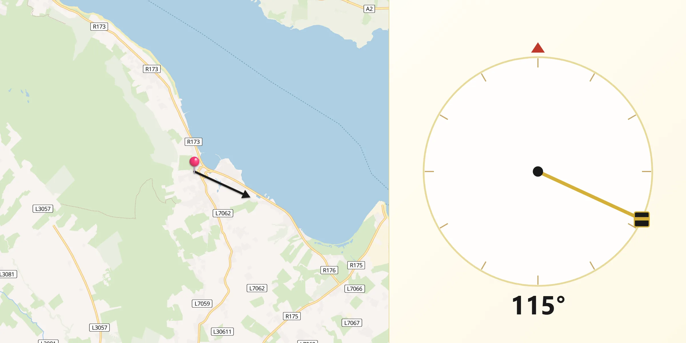 Qibla Direction from Carlingford