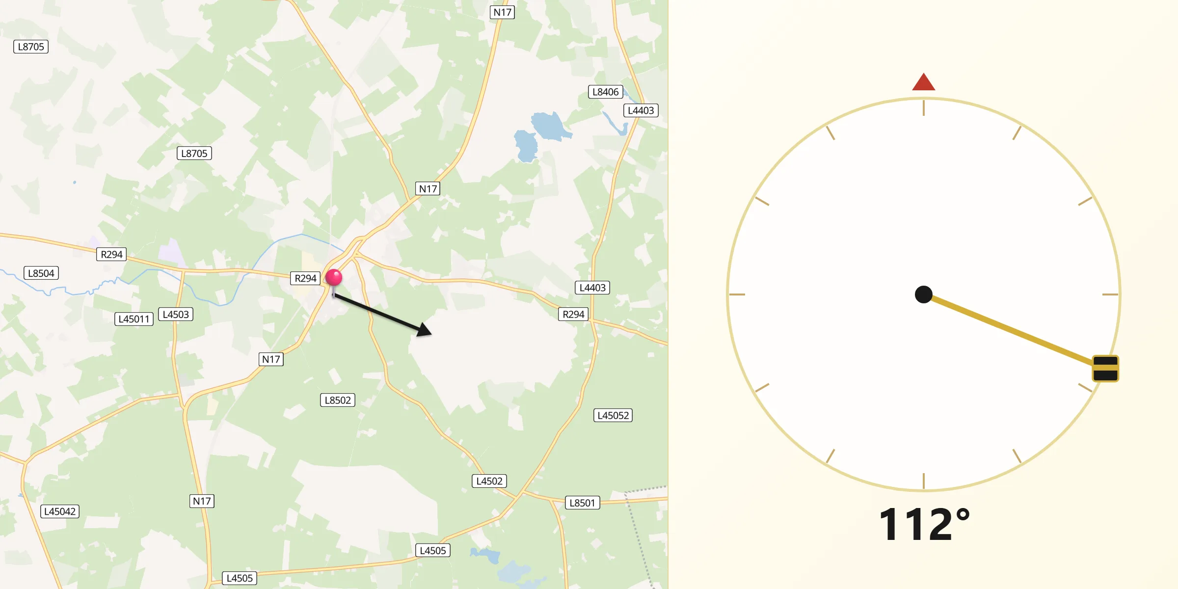 Qibla Direction from Tobercurry