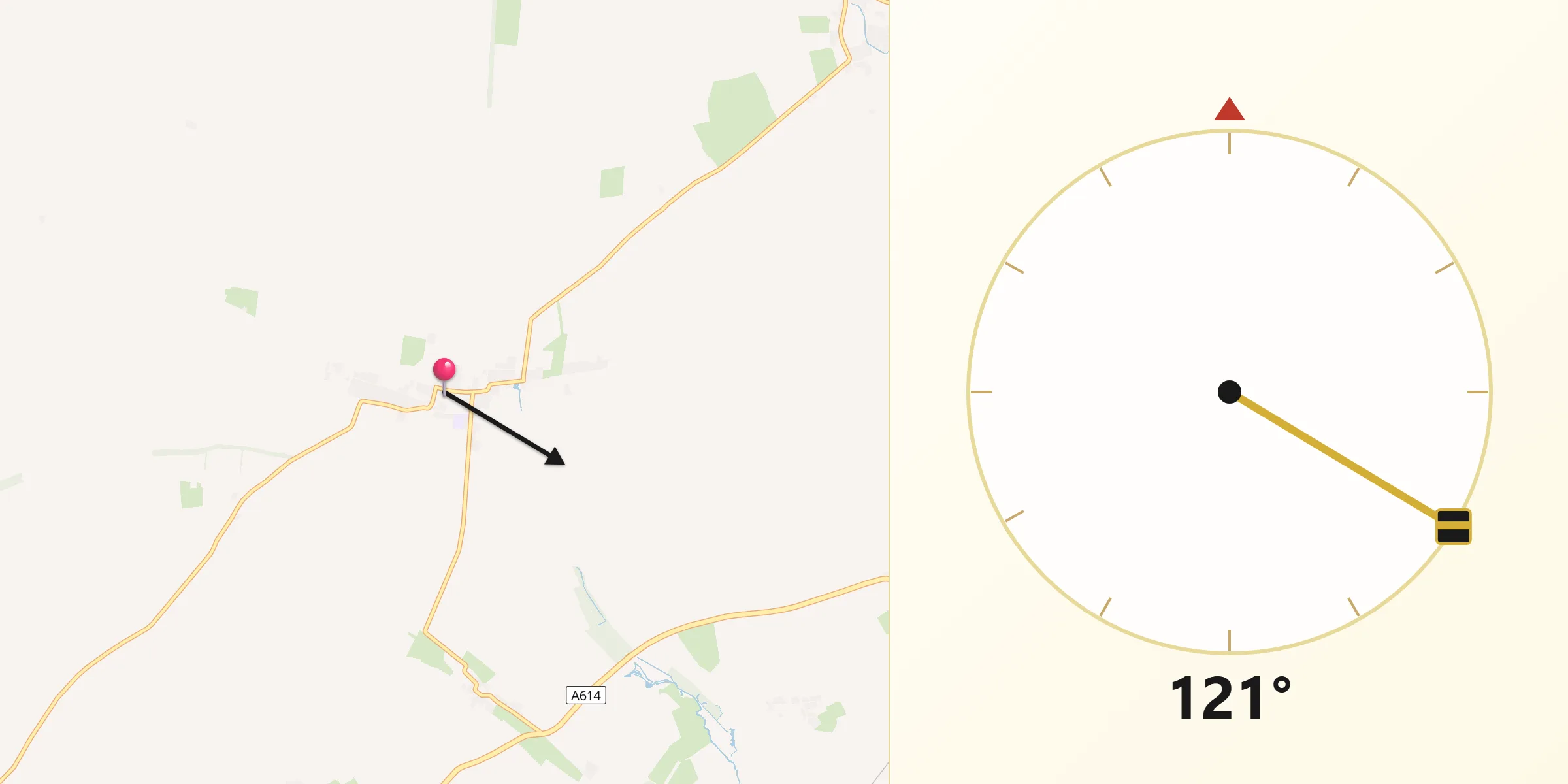 Qibla Direction from Kilham