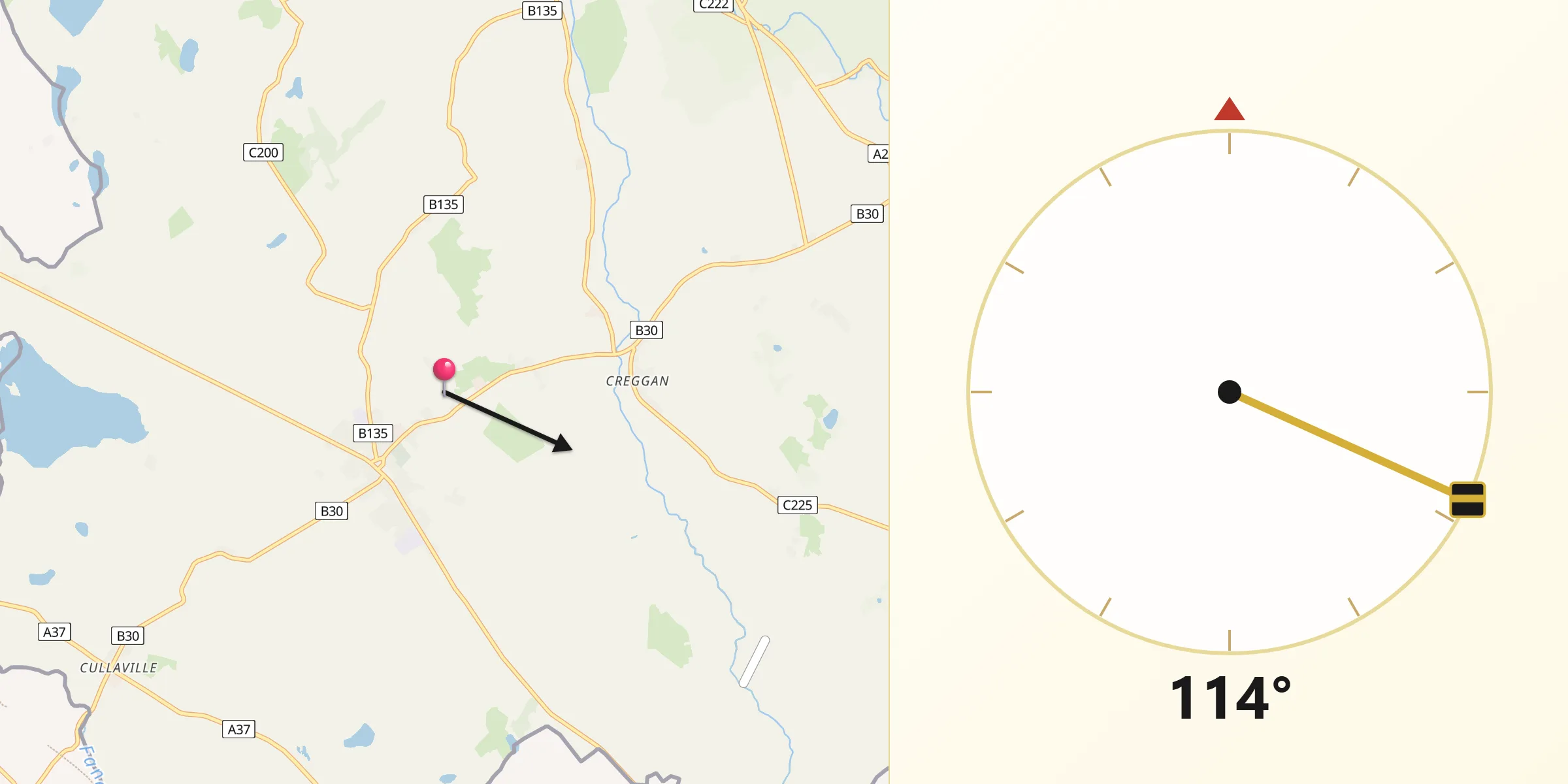 Qibla Direction from Crossmaglen