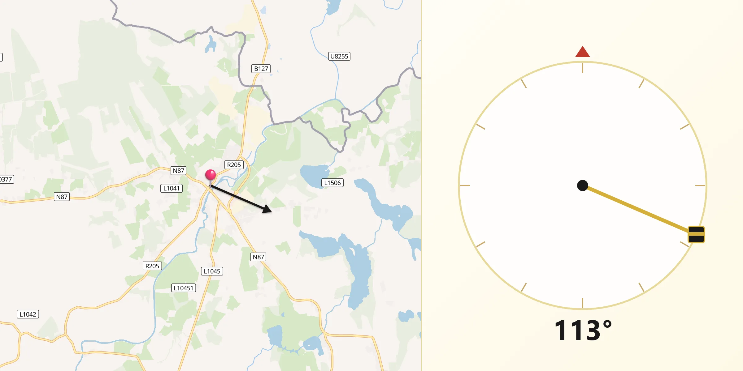 Qibla Direction from Ballyconnell