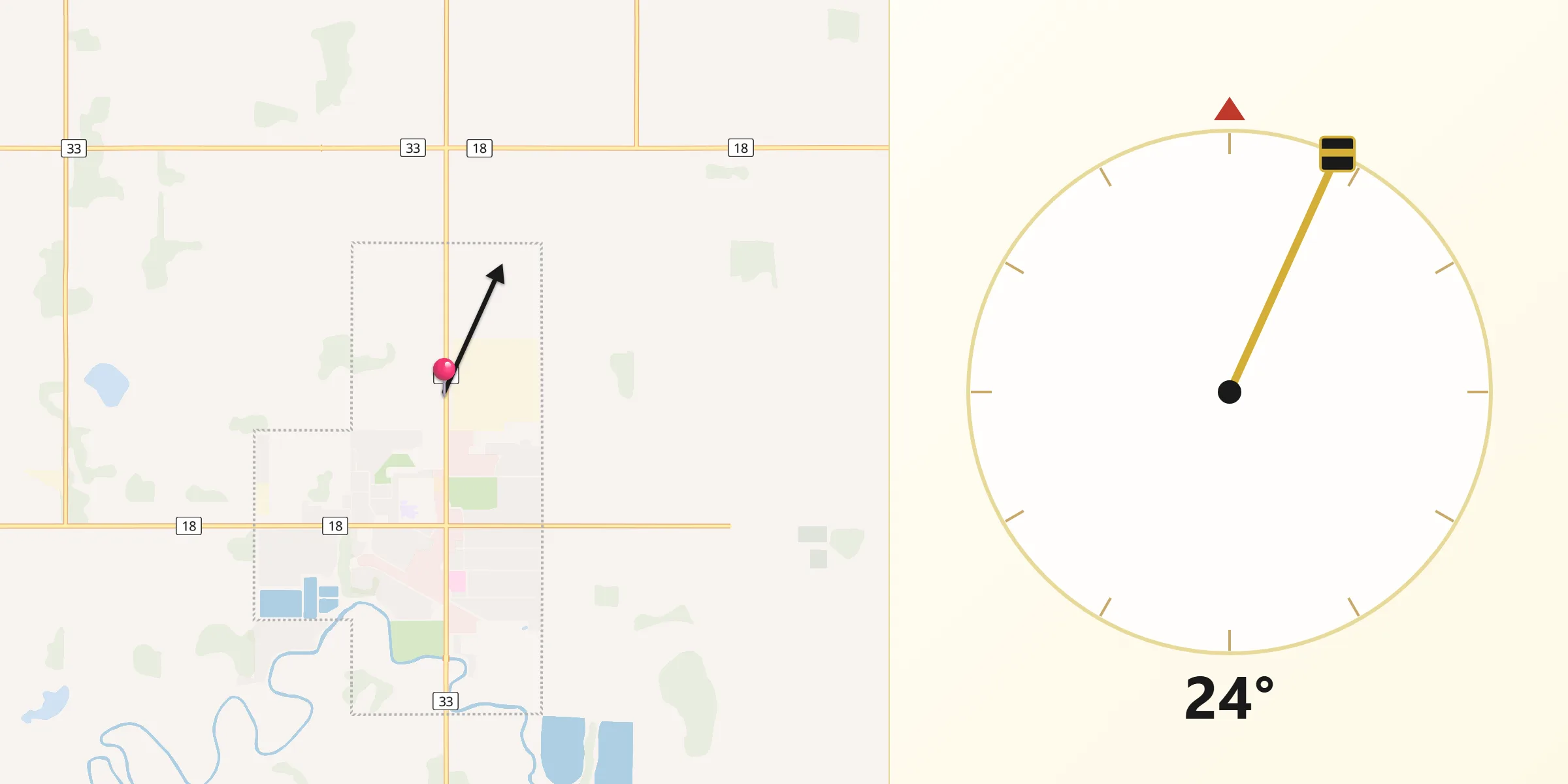 Qibla Direction from Barrhead