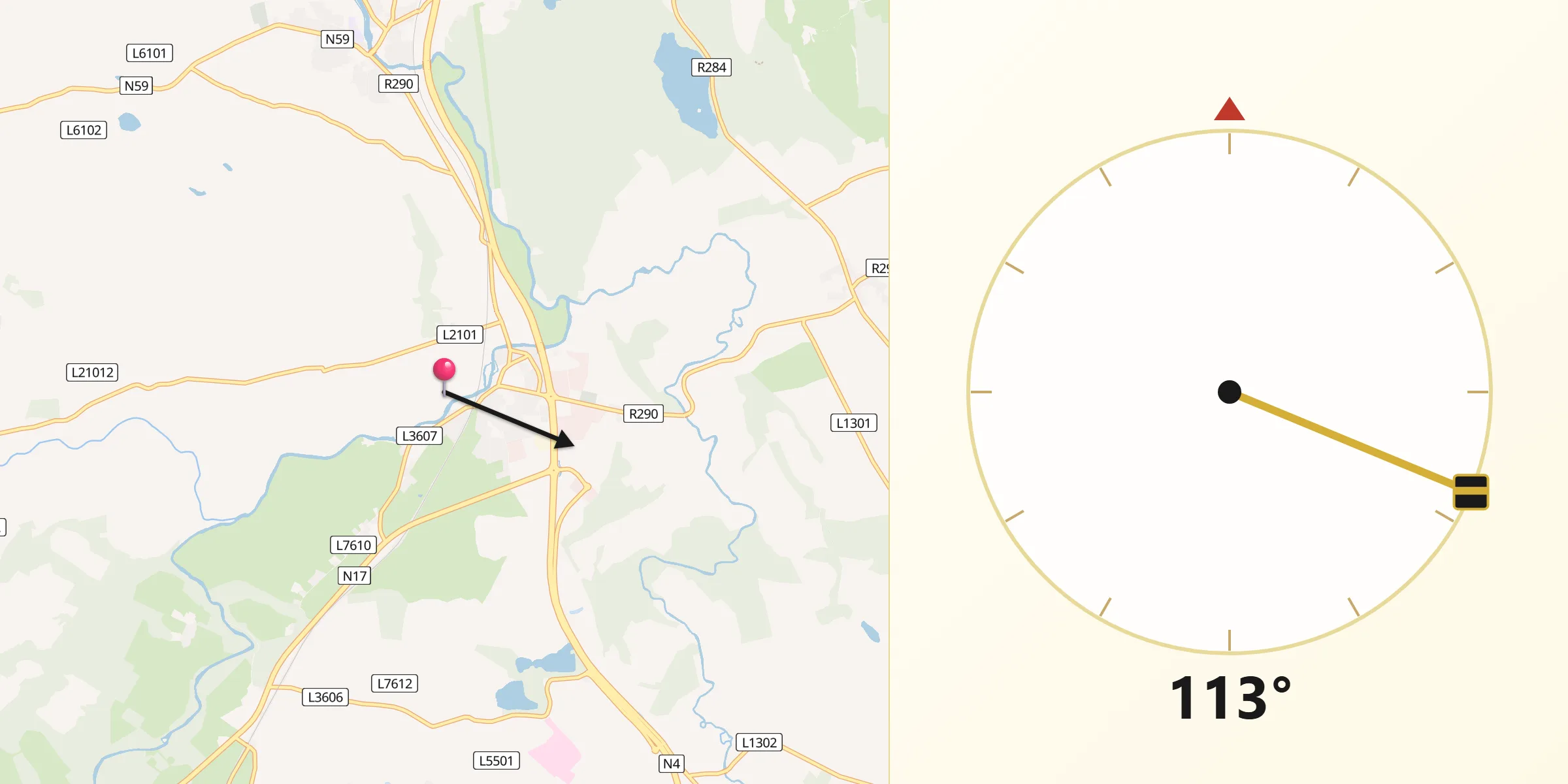 Qibla Direction from Collooney