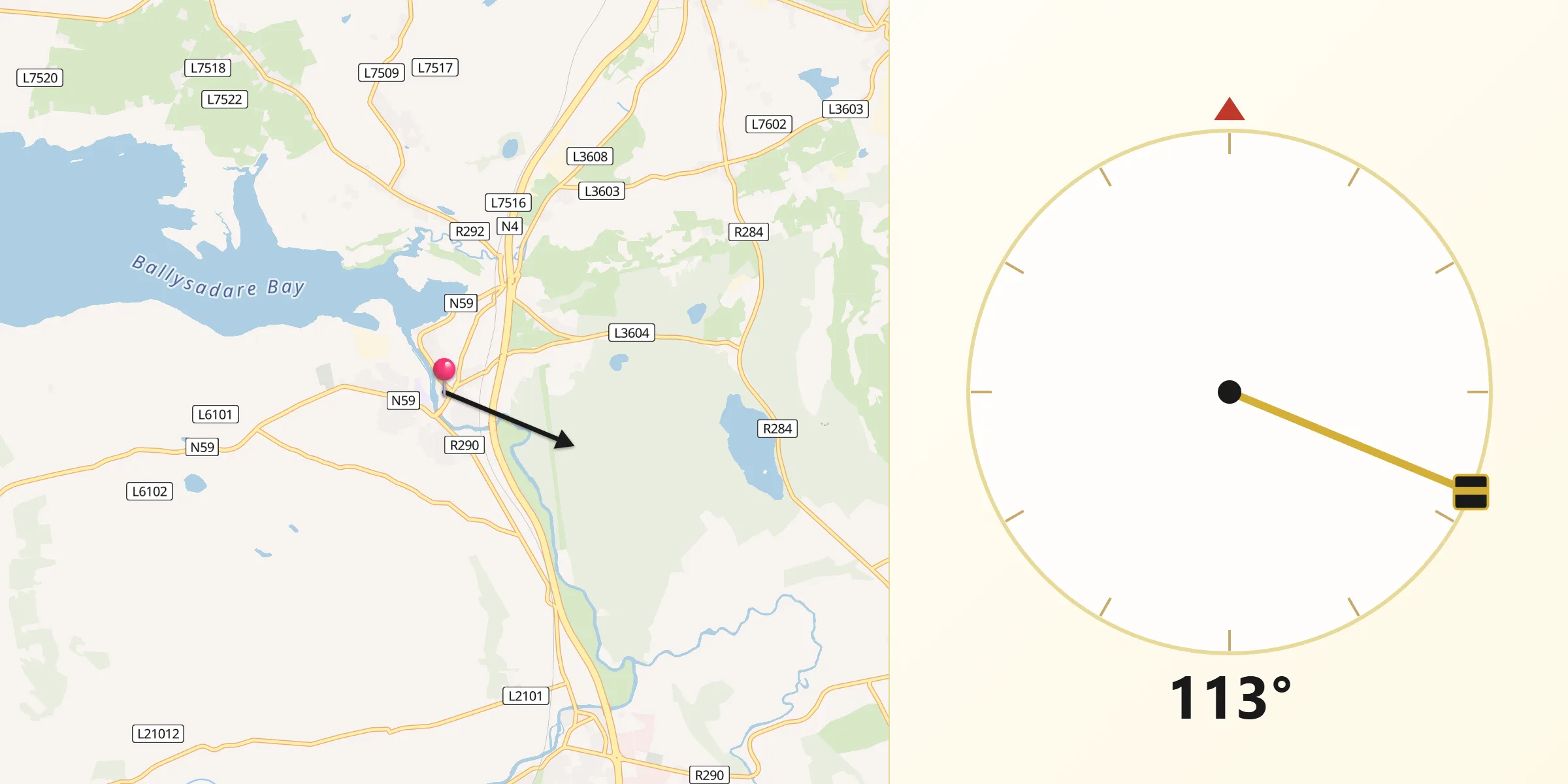 Qibla Direction from Ballisodare