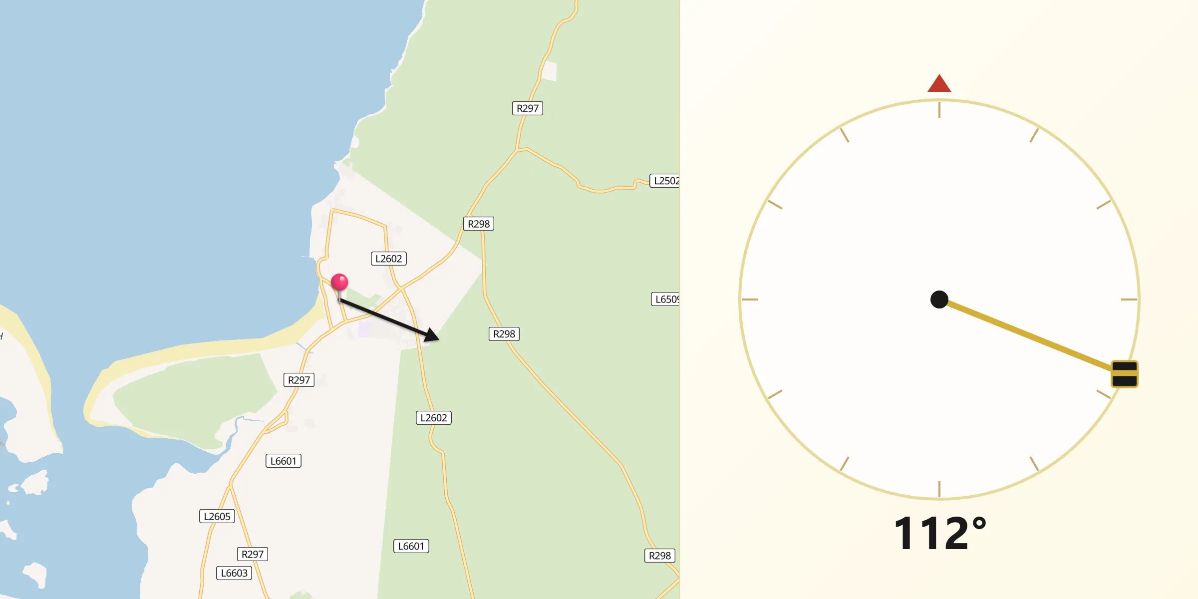 Qibla Direction from Inishcrone